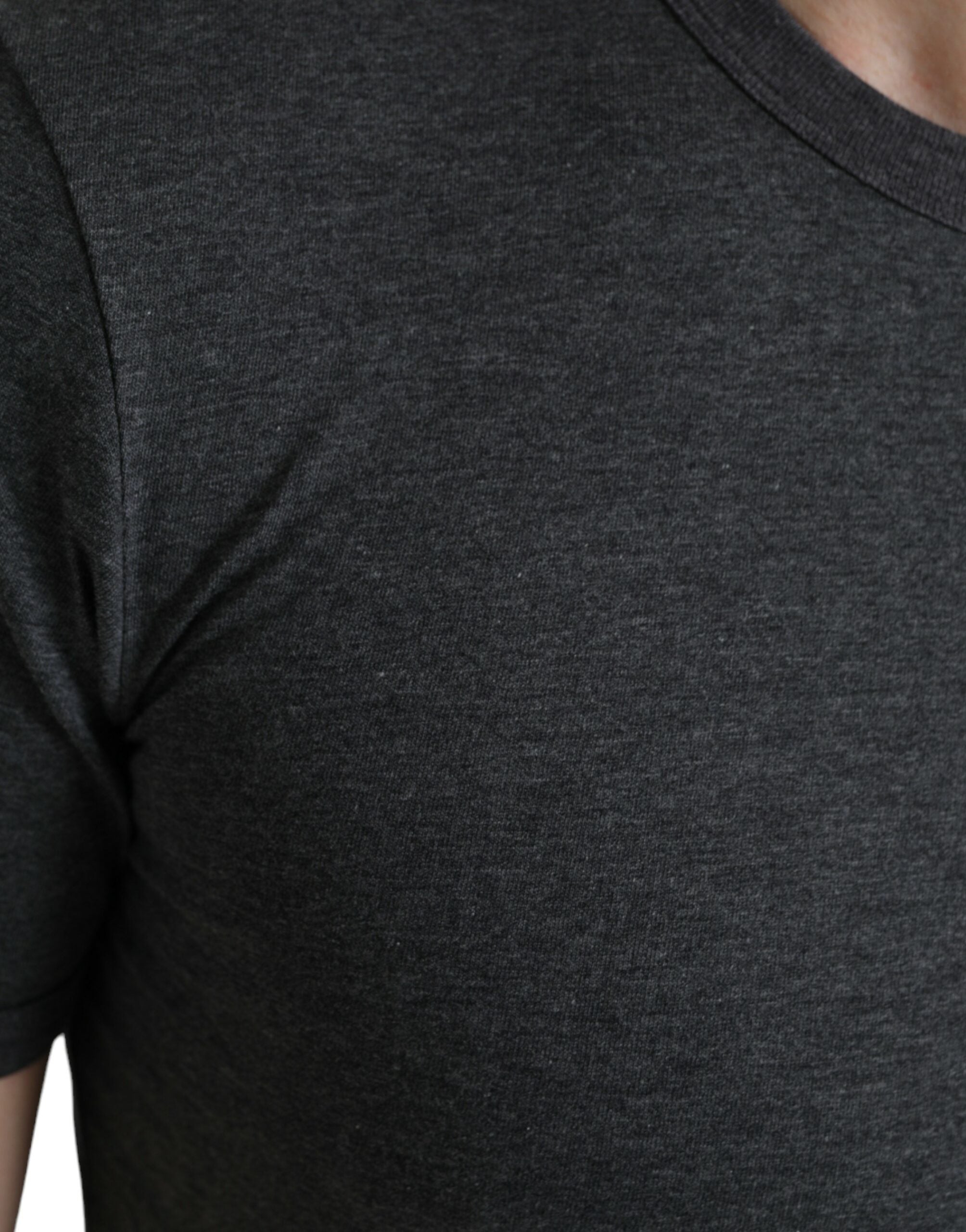 T-shirt ras du cou élégant gris foncé Dolce &amp; Gabbana