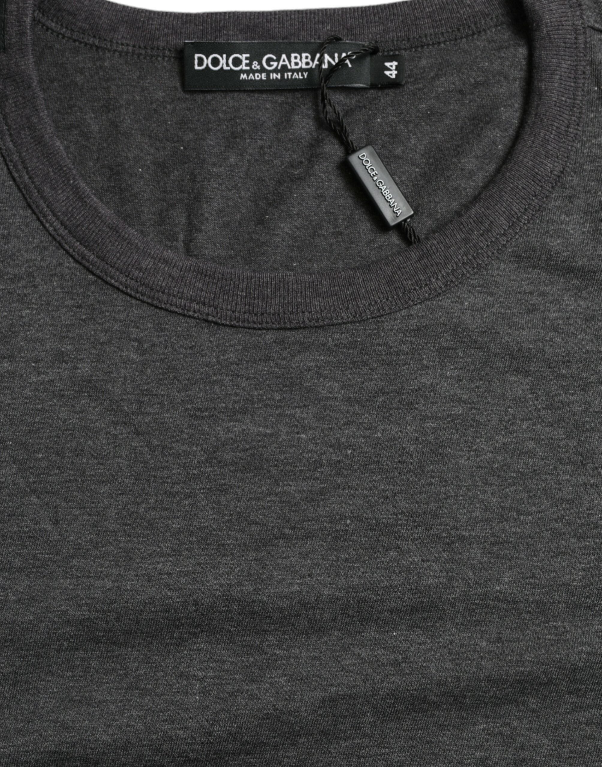 T-shirt ras du cou élégant gris foncé Dolce &amp; Gabbana