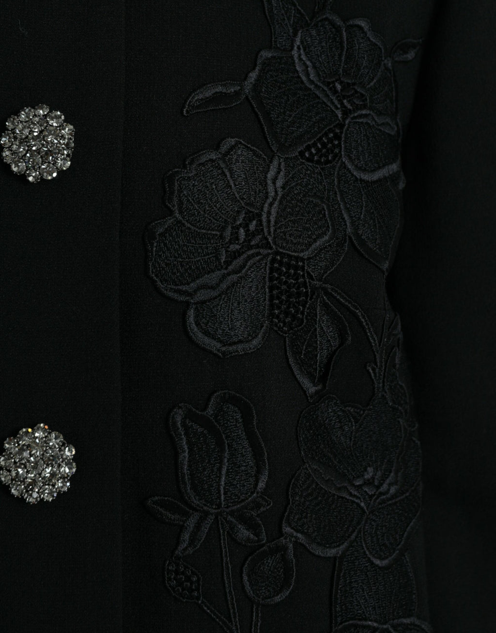 Trench-coat élégant en laine boutonné à fleurs Dolce &amp; Gabbana