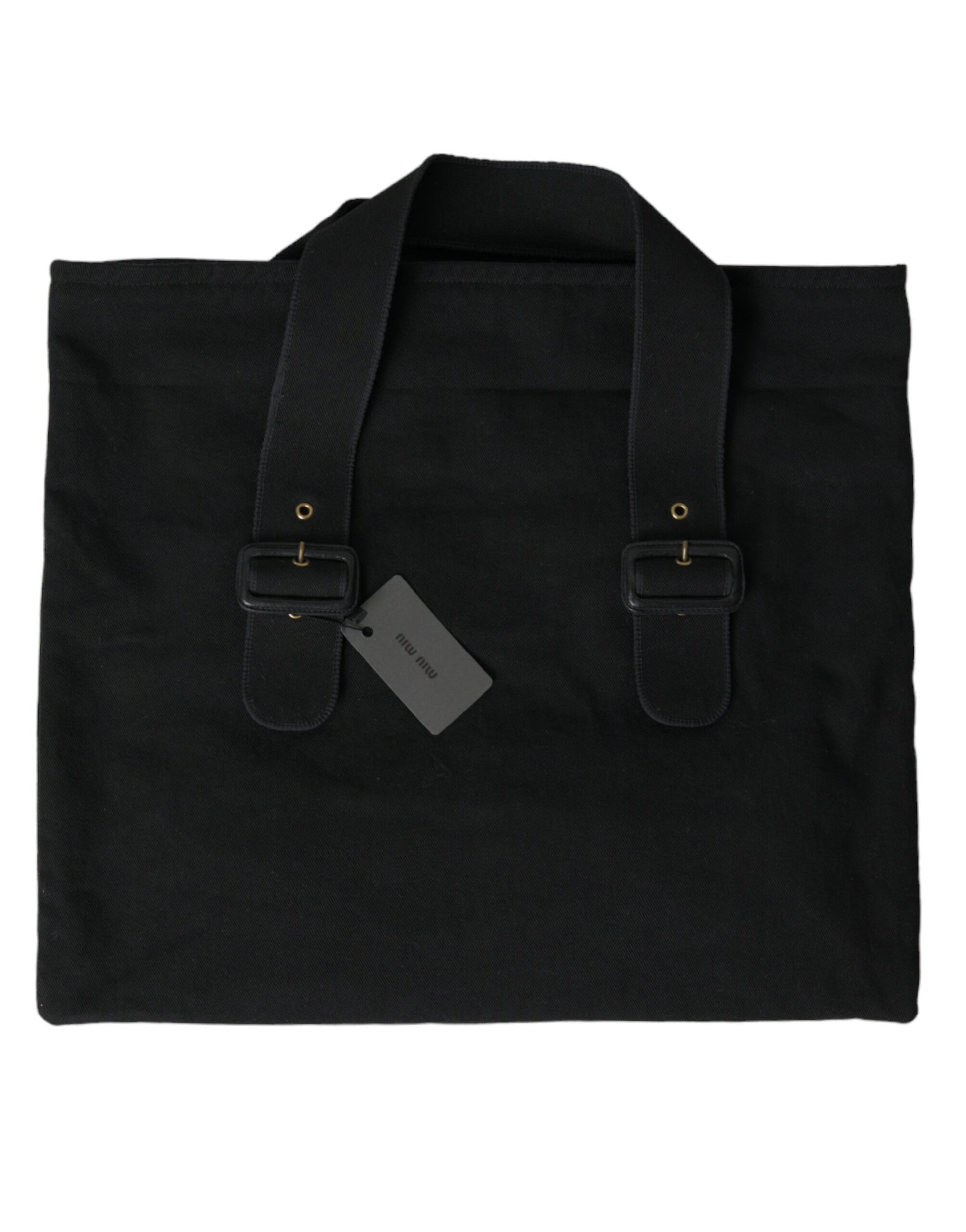 Sac cabas chic en denim noir Miu Miu pour une élégance au quotidien