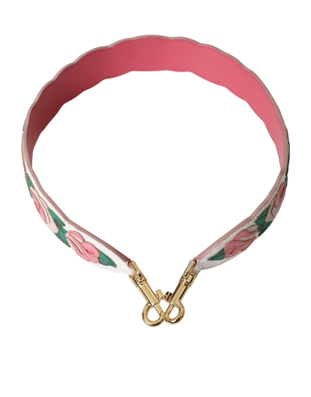Bandoulière accessoire en cuir blanc à fleurs Dolce &amp; Gabbana
