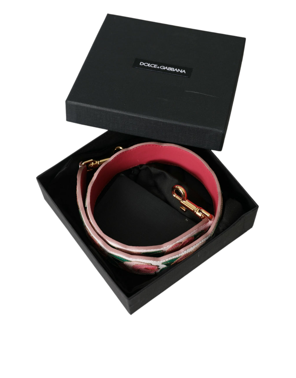 Bandoulière accessoire en cuir blanc à fleurs Dolce &amp; Gabbana