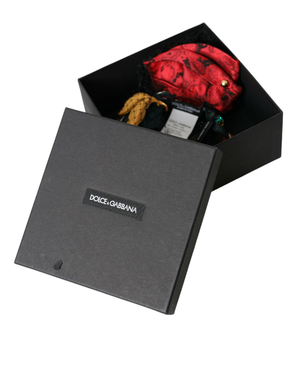 Bandeau-diadème Dolce &amp; Gabbana multicolore en soie et cristal avec logo