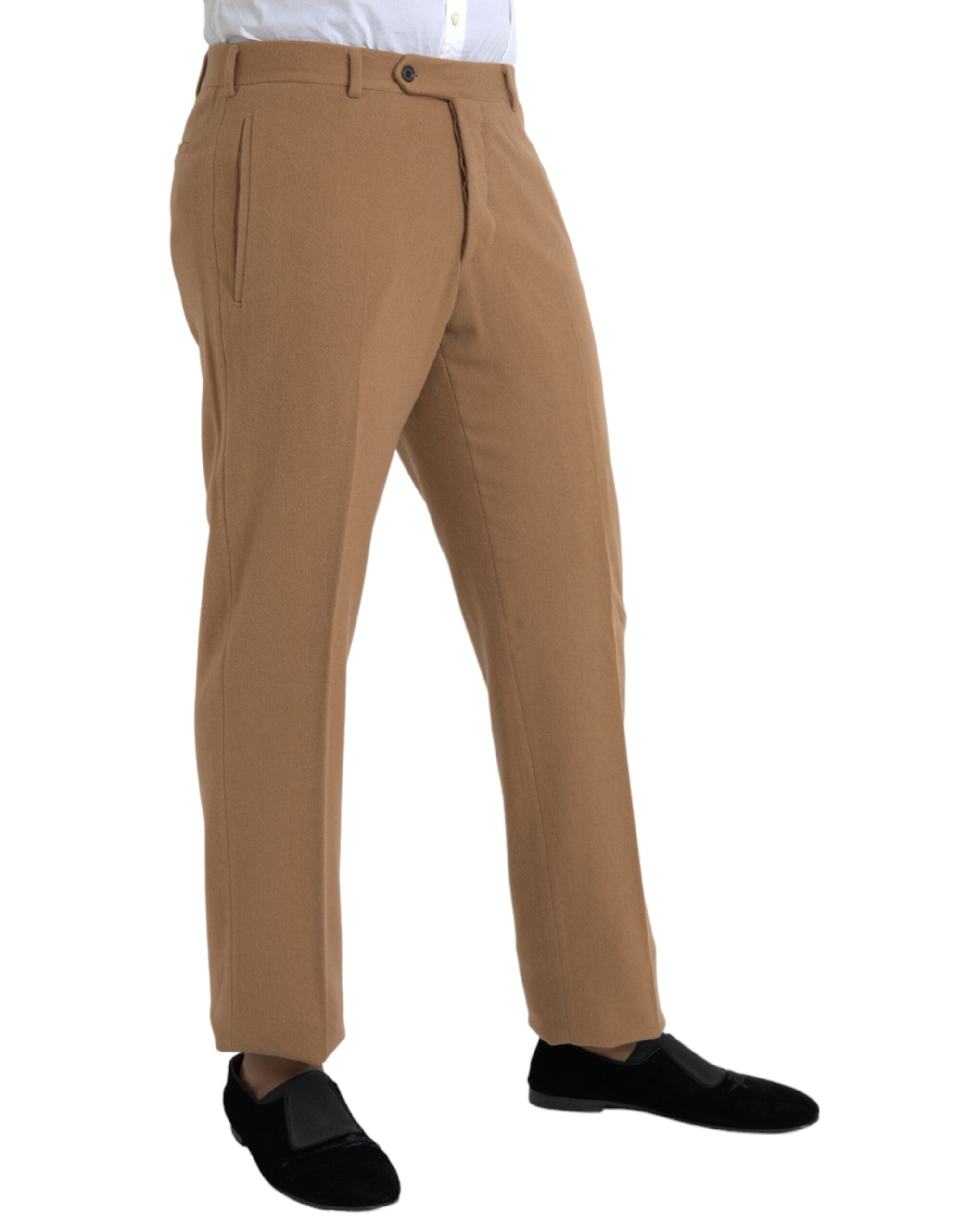 Prada Beige Kaschmir Herren Straight Fit Anzughose