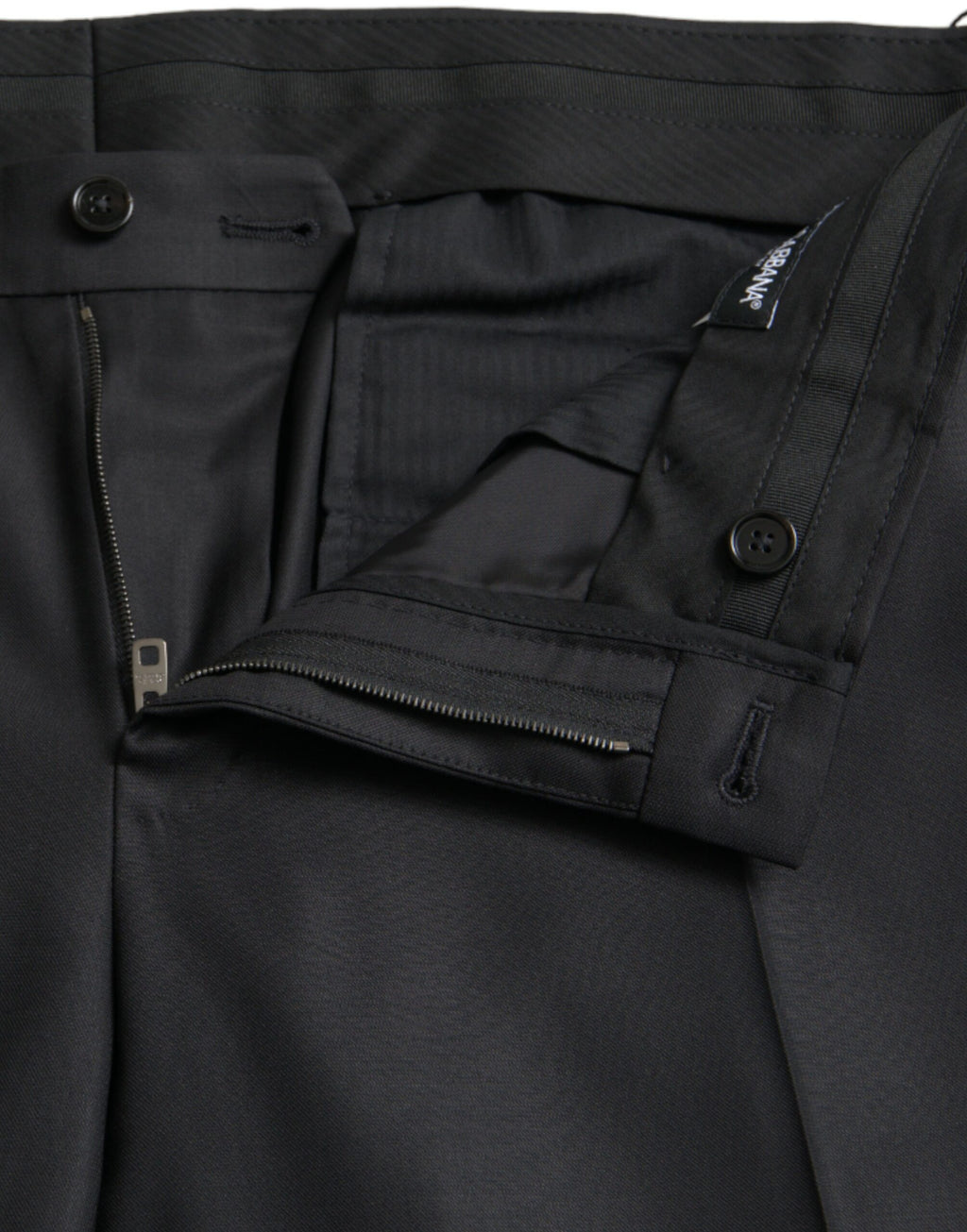 Pantalon skinny en laine et soie noir Dolce &amp; Gabbana