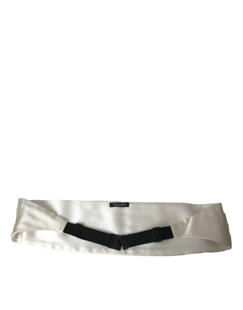 Dolce &amp; Gabbana Weißer Herren-Kummerbund aus breiter Seide