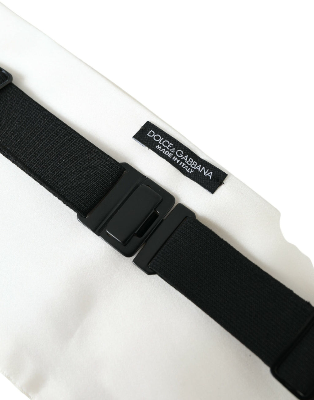 Dolce &amp; Gabbana Weißer Herren-Kummerbund aus breiter Seide