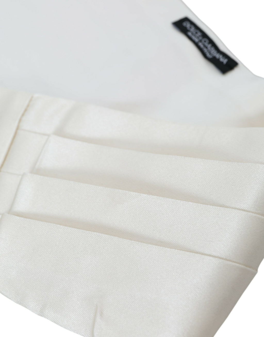 Dolce &amp; Gabbana Weißer Herren-Kummerbund aus breiter Seide