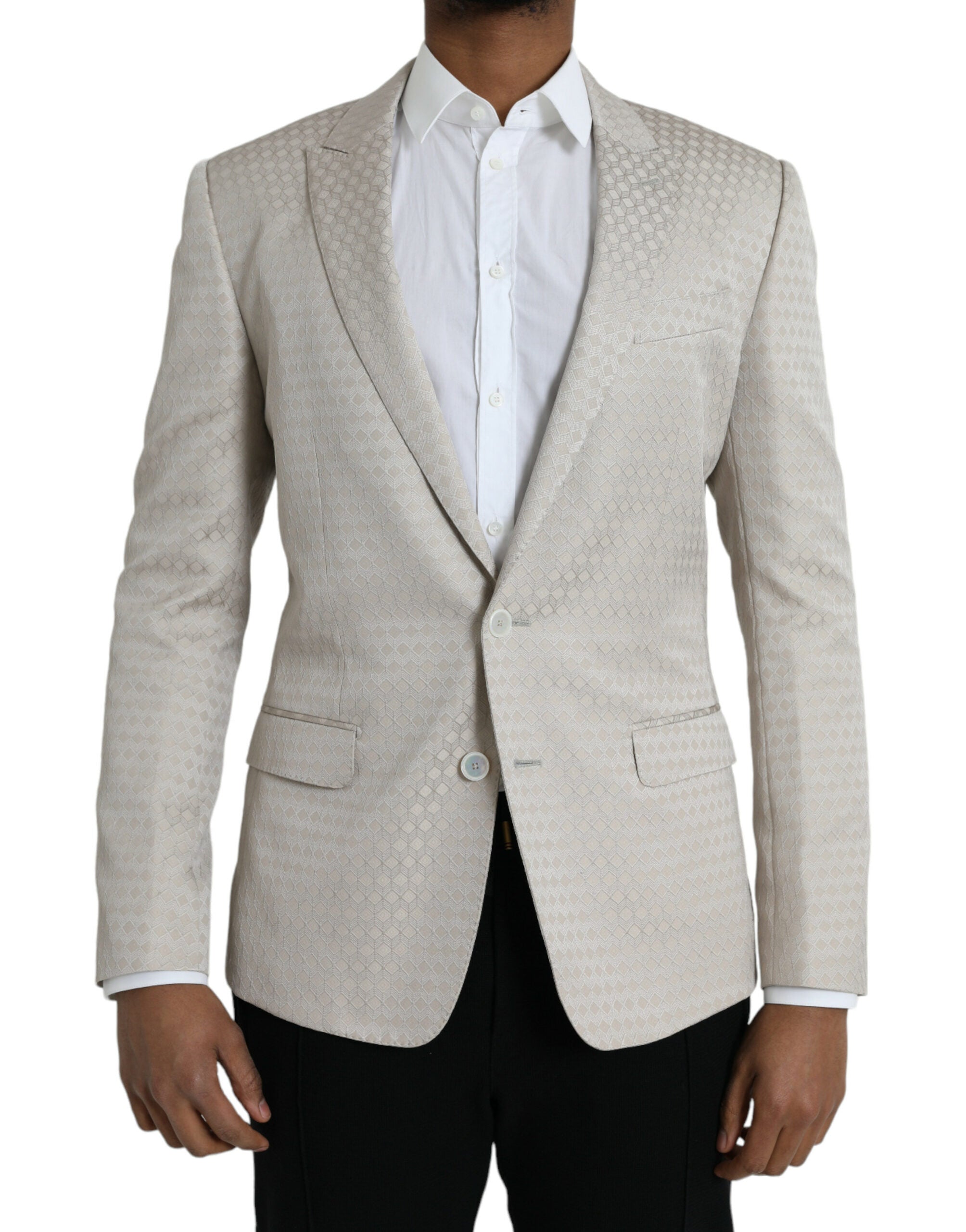 Blazer manteau simple boutonnage beige MARTINI de Dolce &amp; Gabbana
