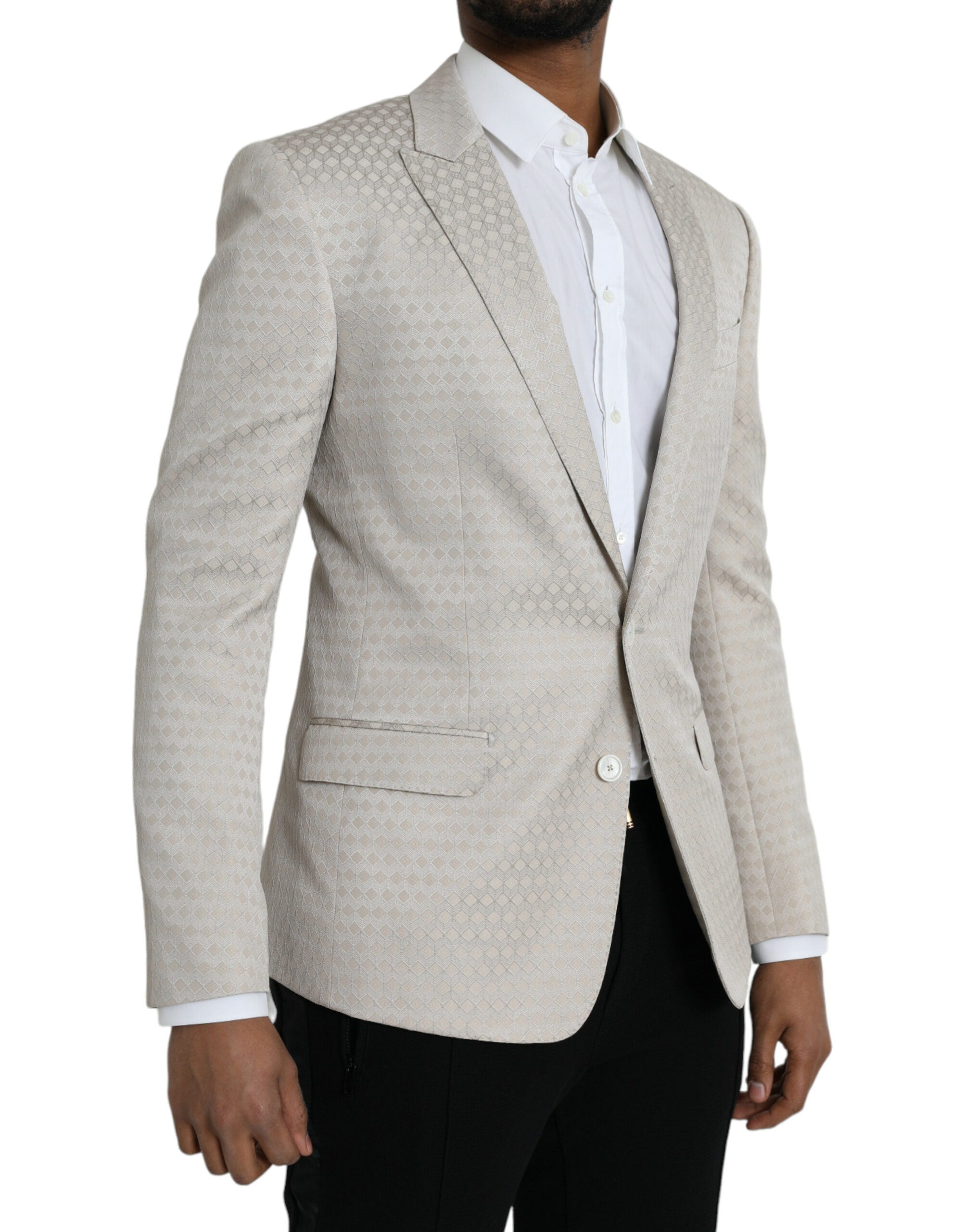 Blazer manteau simple boutonnage beige MARTINI de Dolce &amp; Gabbana