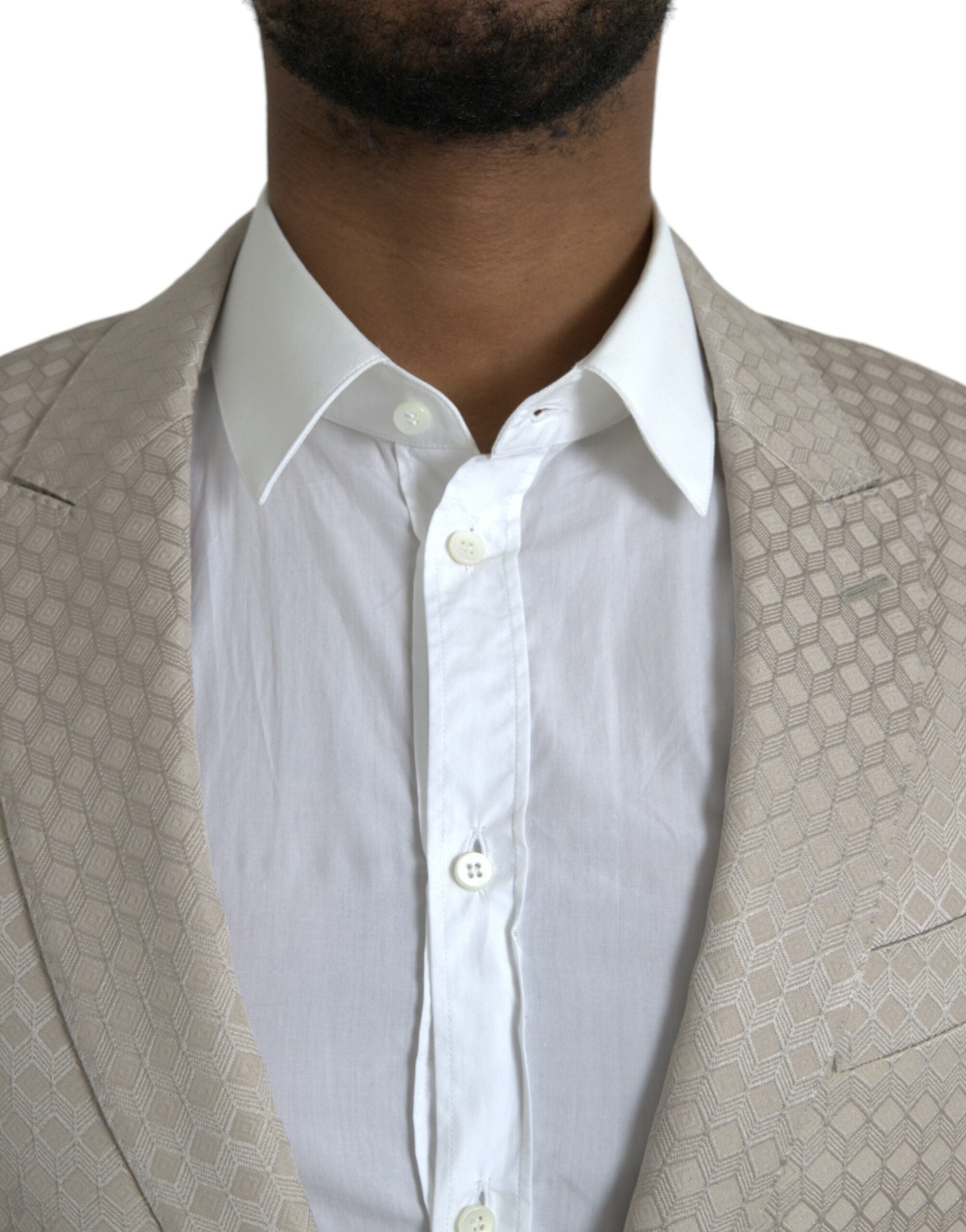 Blazer manteau simple boutonnage beige MARTINI de Dolce &amp; Gabbana