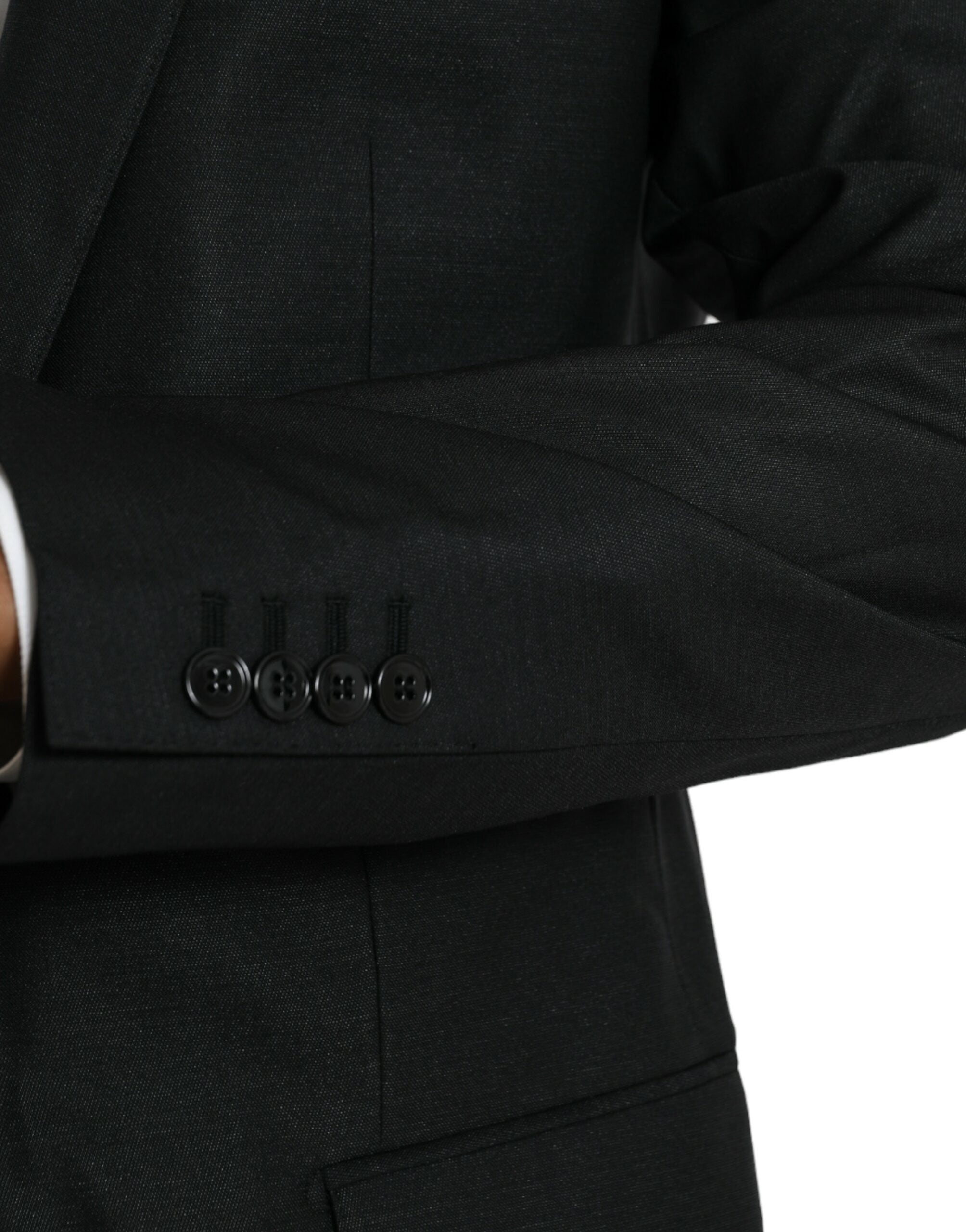 Blazer simple boutonnage en laine noire Dolce &amp; Gabbana