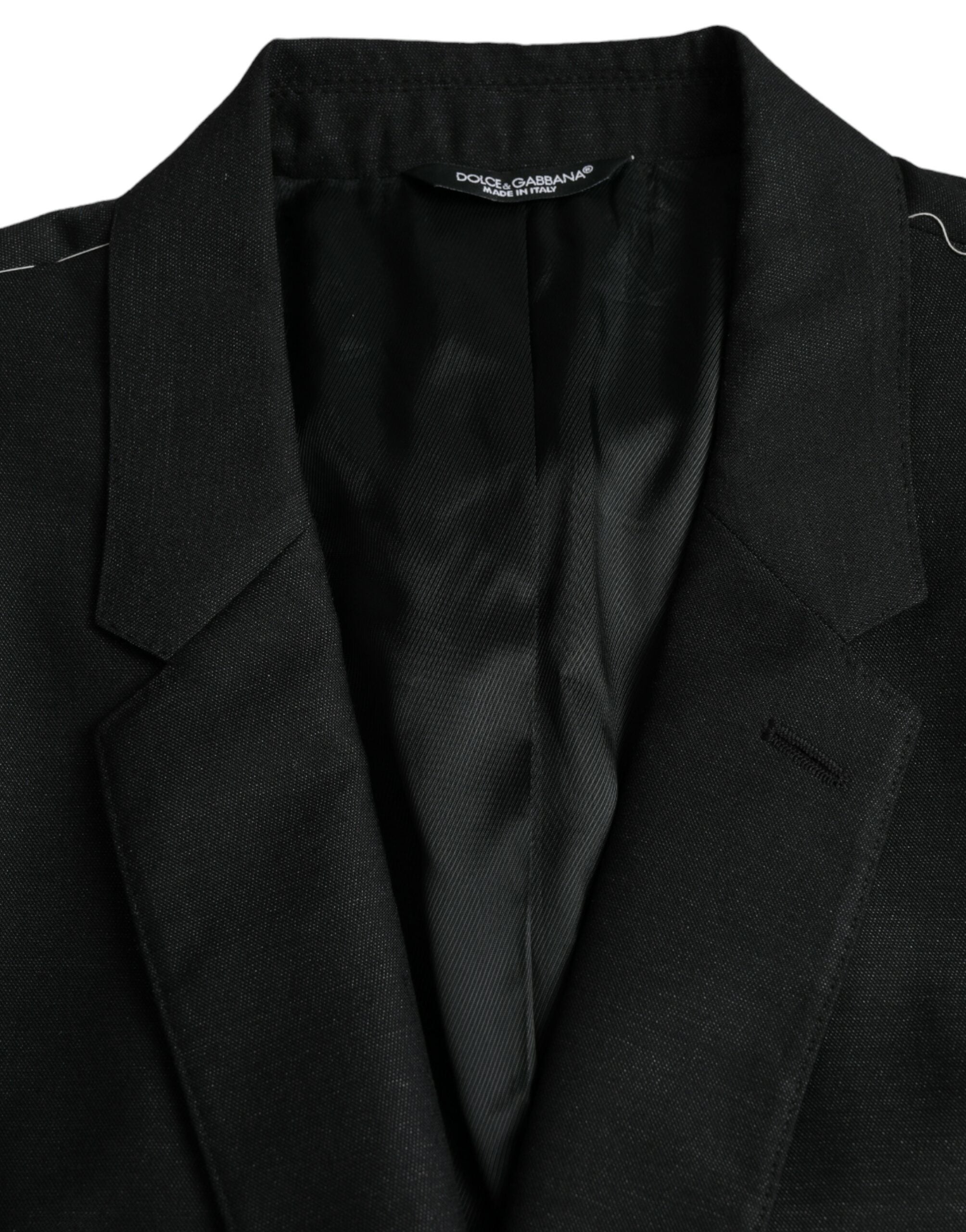 Blazer simple boutonnage en laine noire Dolce &amp; Gabbana