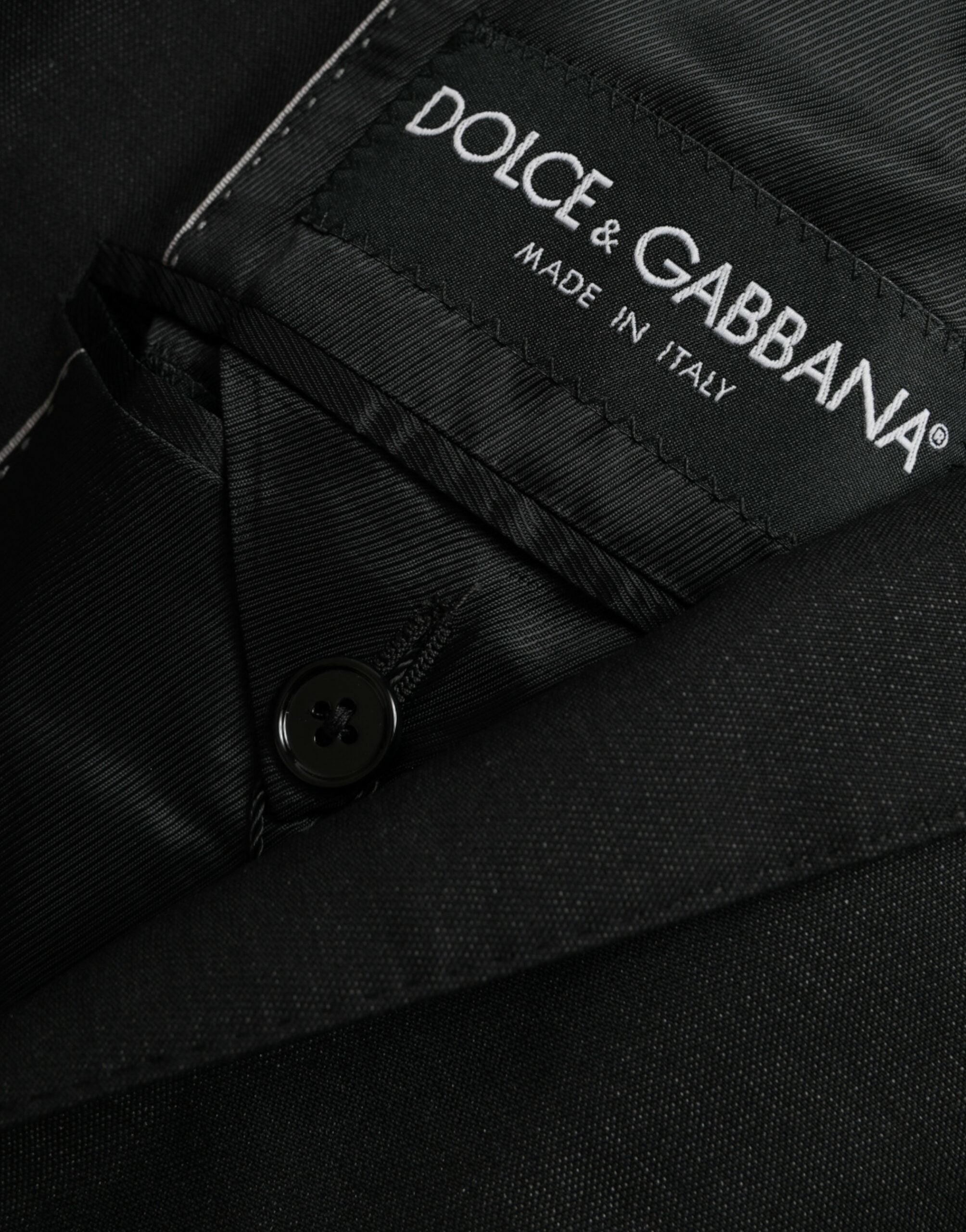 Blazer simple boutonnage en laine noire Dolce &amp; Gabbana