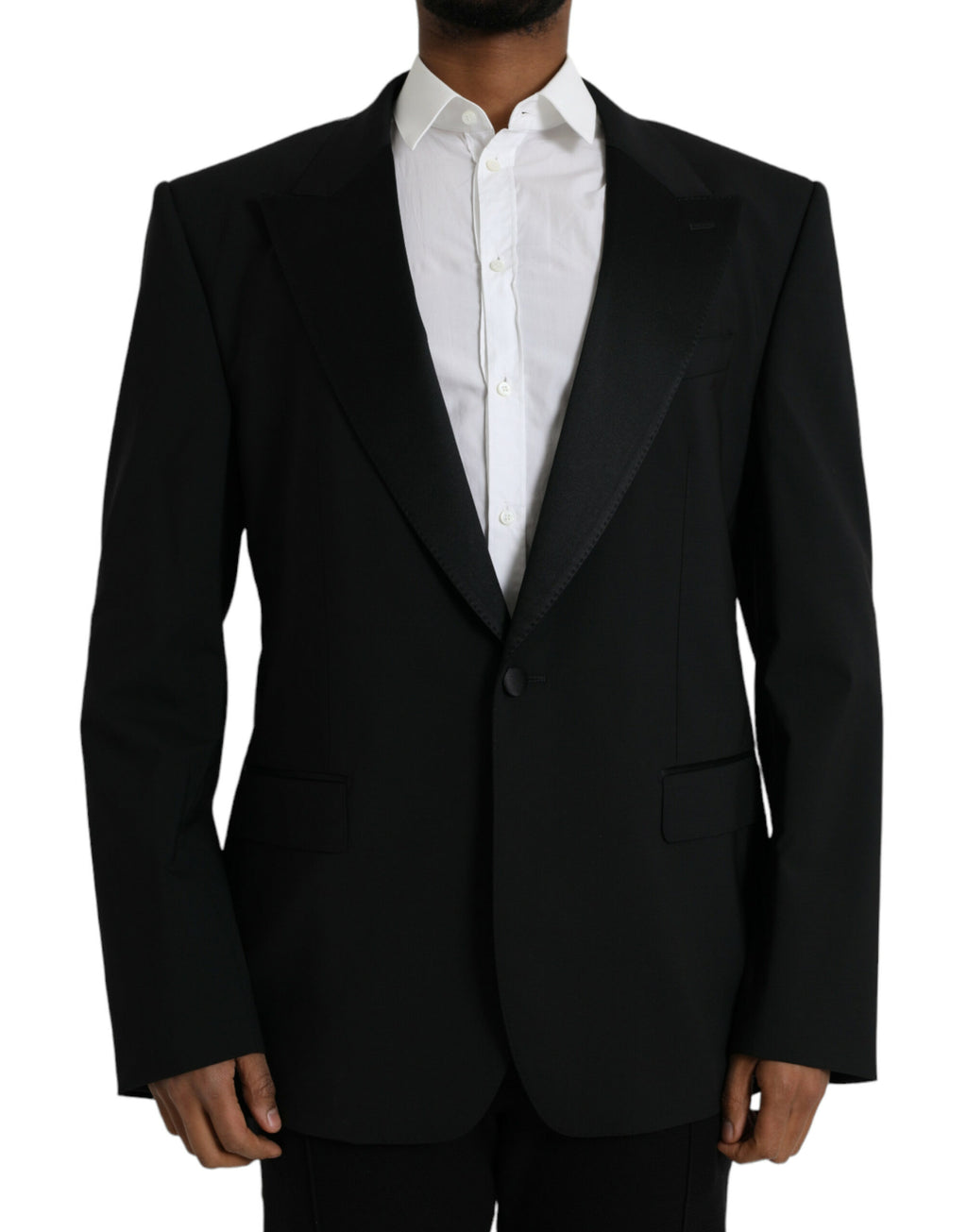 Blazer manteau simple boutonnage noir Dolce &amp; Gabbana SICILIA