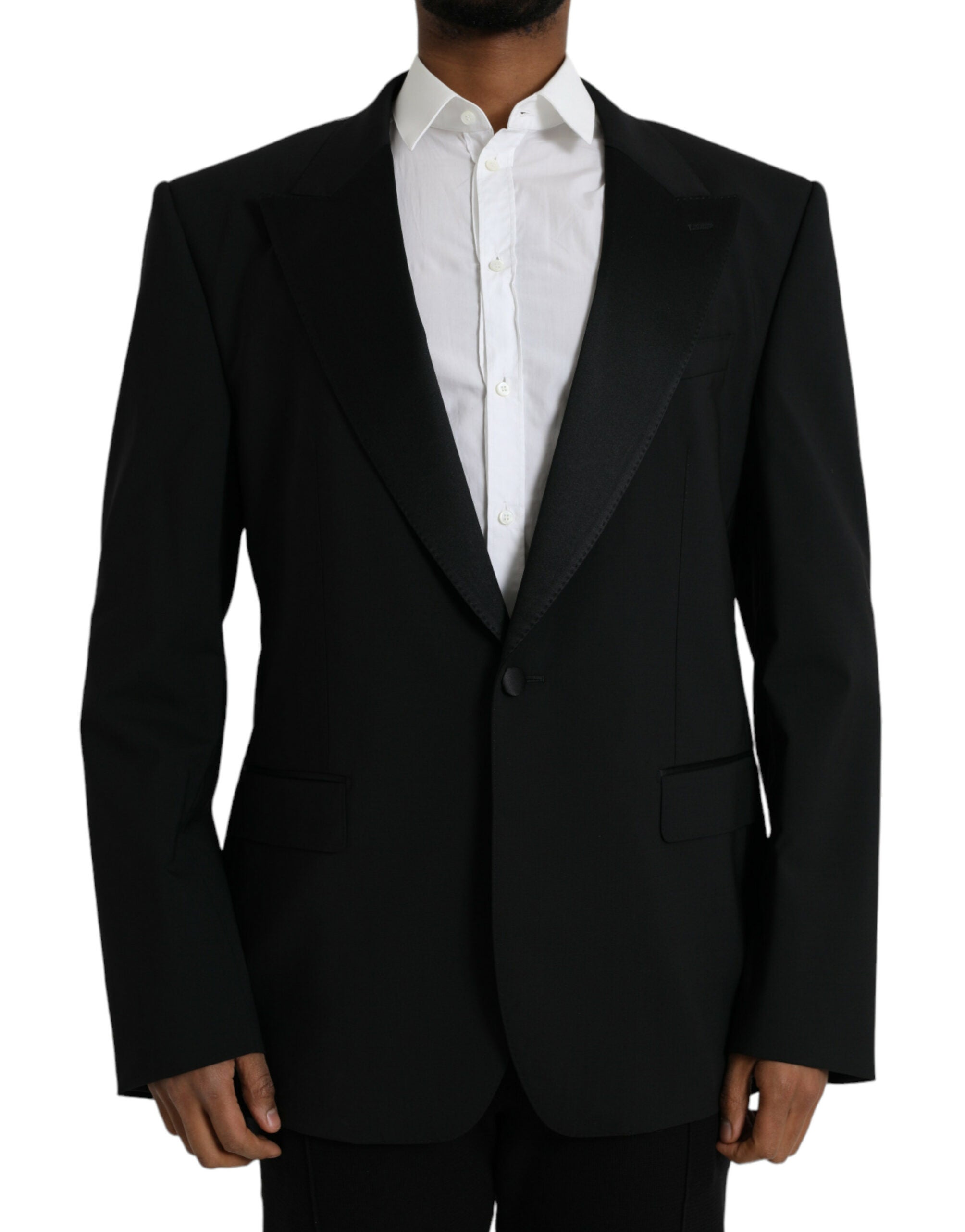 Blazer manteau simple boutonnage noir Dolce &amp; Gabbana SICILIA