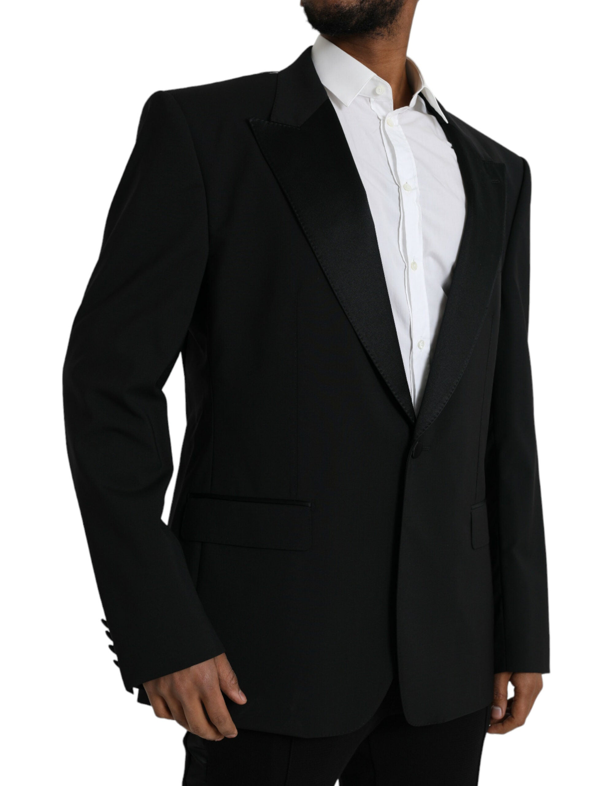 Blazer manteau simple boutonnage noir Dolce &amp; Gabbana SICILIA