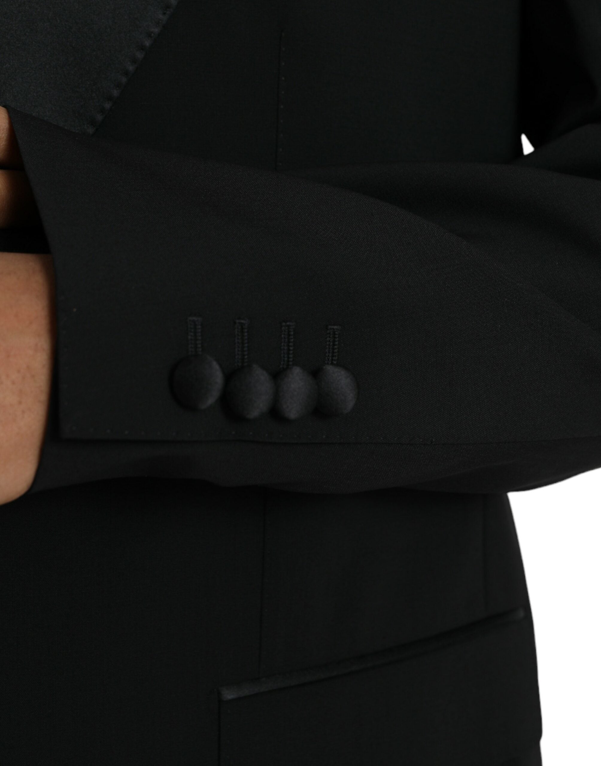 Blazer manteau simple boutonnage noir Dolce &amp; Gabbana SICILIA