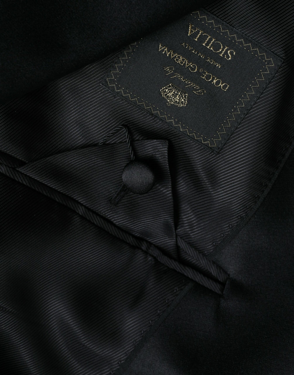 Blazer manteau simple boutonnage noir Dolce &amp; Gabbana SICILIA