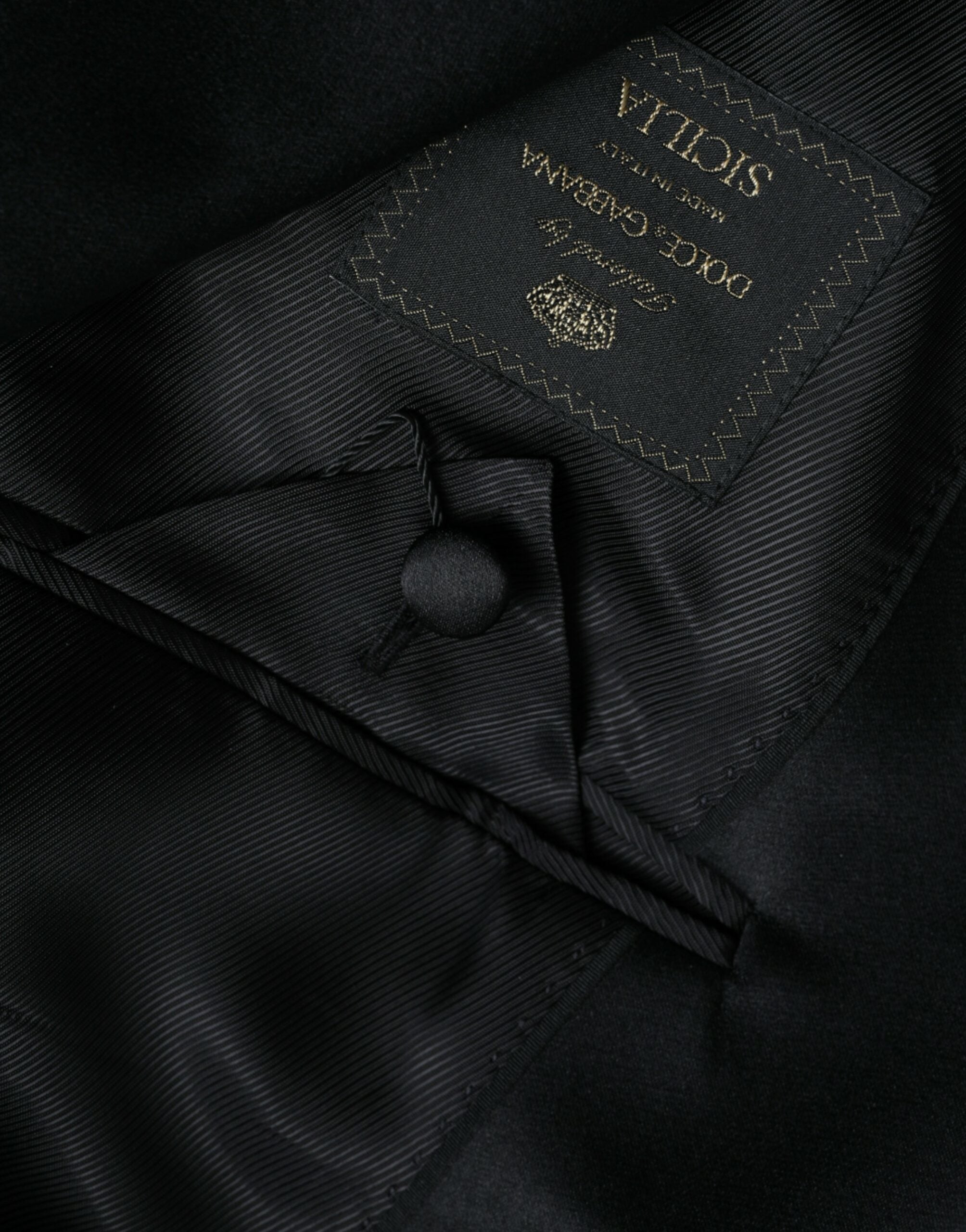 Blazer manteau simple boutonnage noir Dolce &amp; Gabbana SICILIA