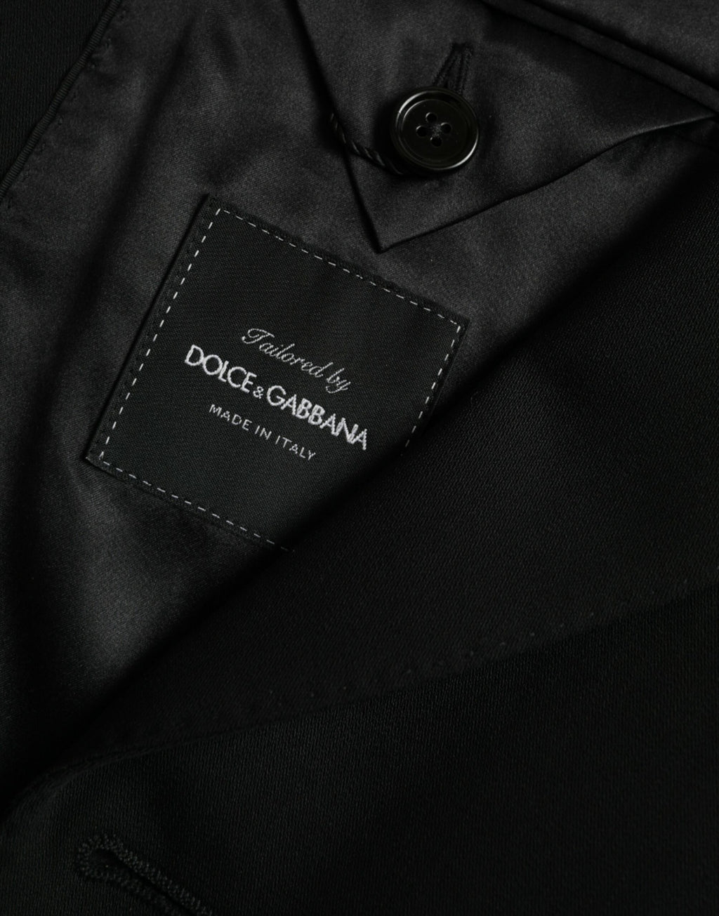 Blazer à simple boutonnage en laine noire Dolce &amp; Gabbana