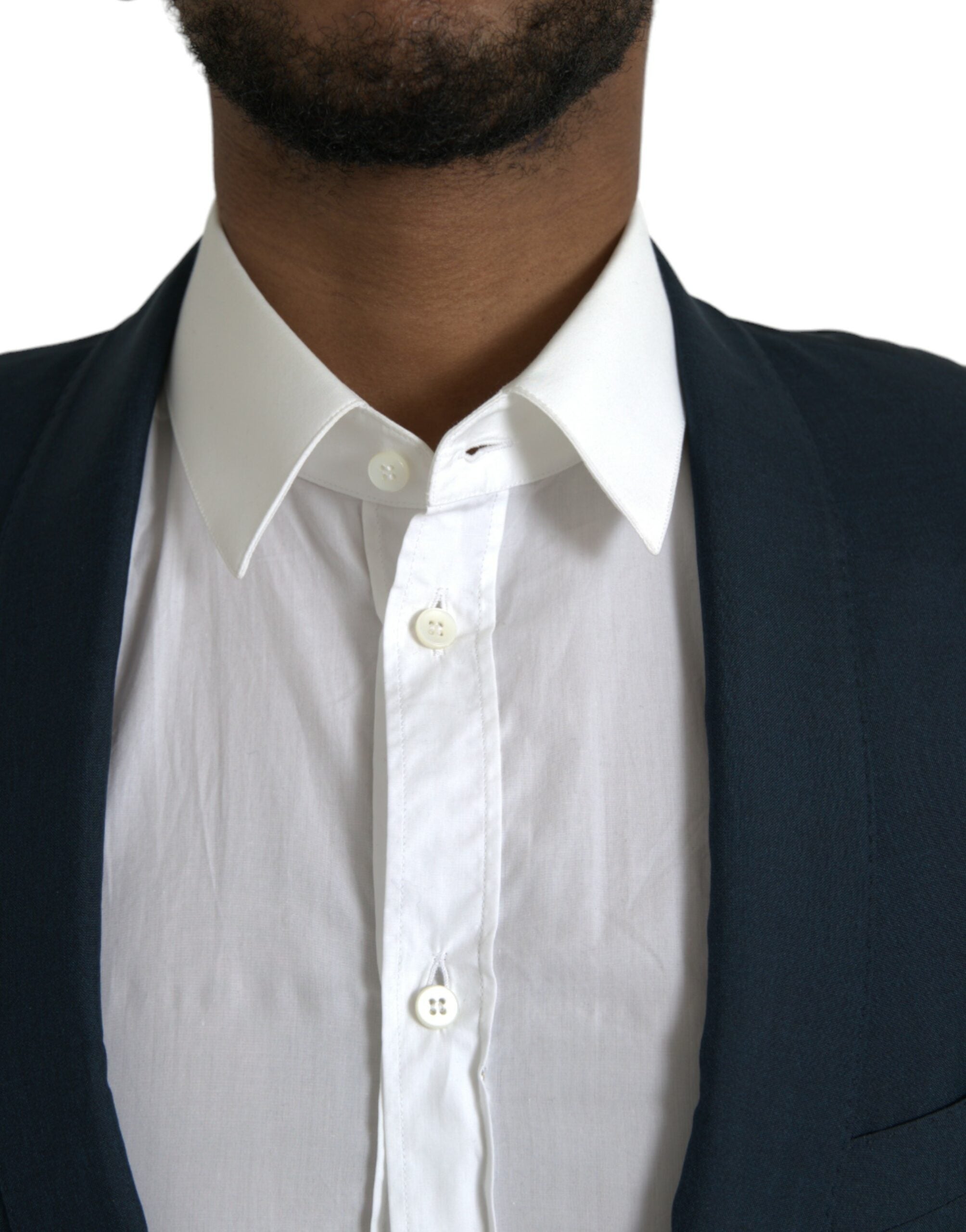 Blazer croisé simple boutonnage Dolce &amp; Gabbana bleu doré