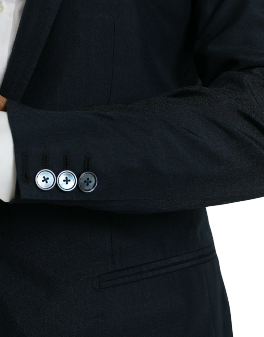 Blazer croisé simple boutonnage Dolce &amp; Gabbana bleu doré