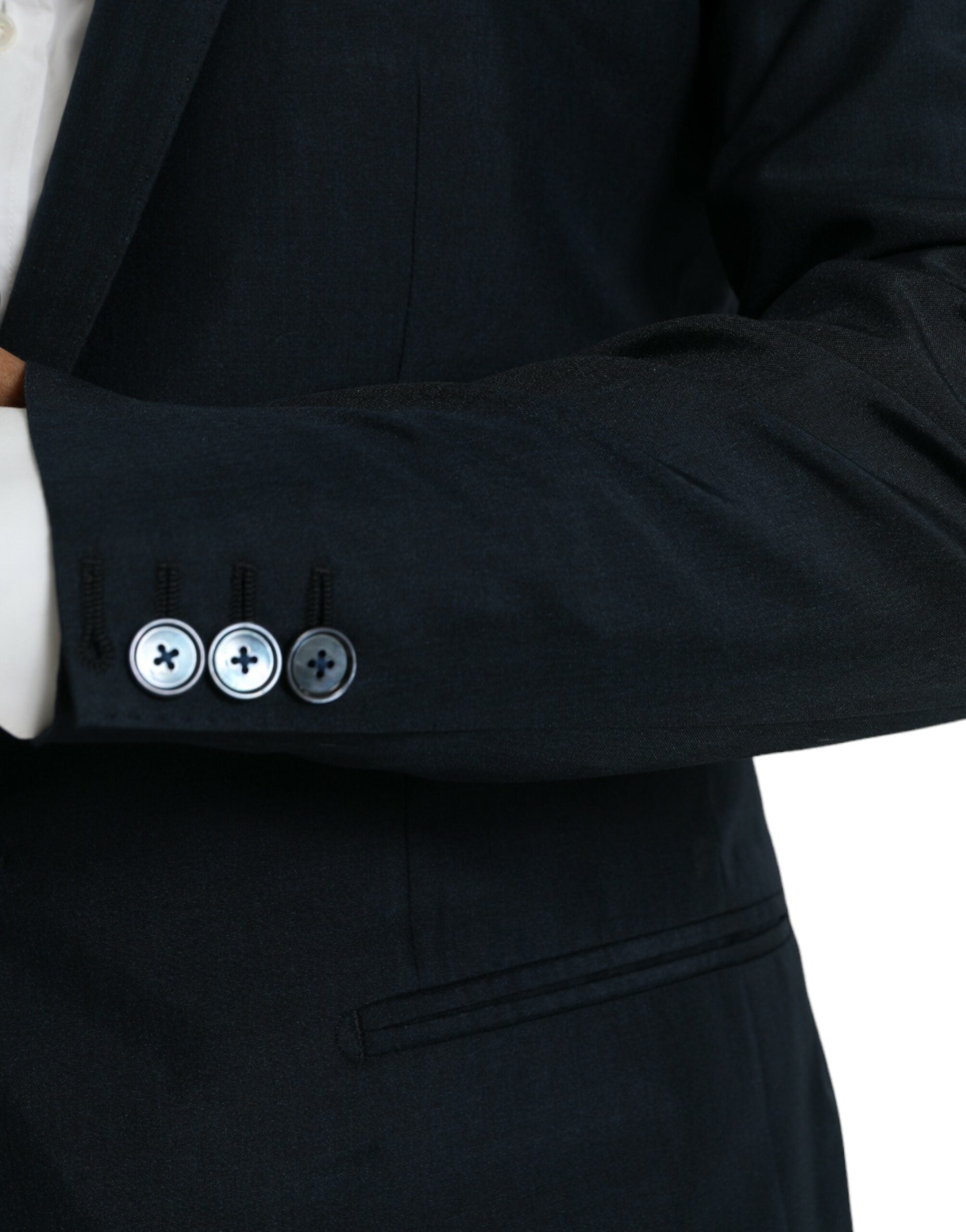 Blazer croisé simple boutonnage Dolce &amp; Gabbana bleu doré