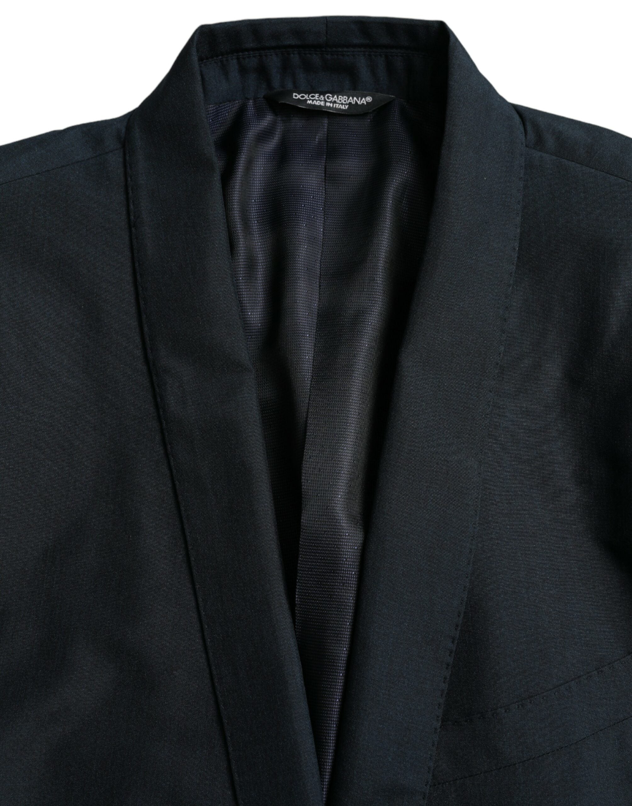 Blazer croisé simple boutonnage Dolce &amp; Gabbana bleu doré