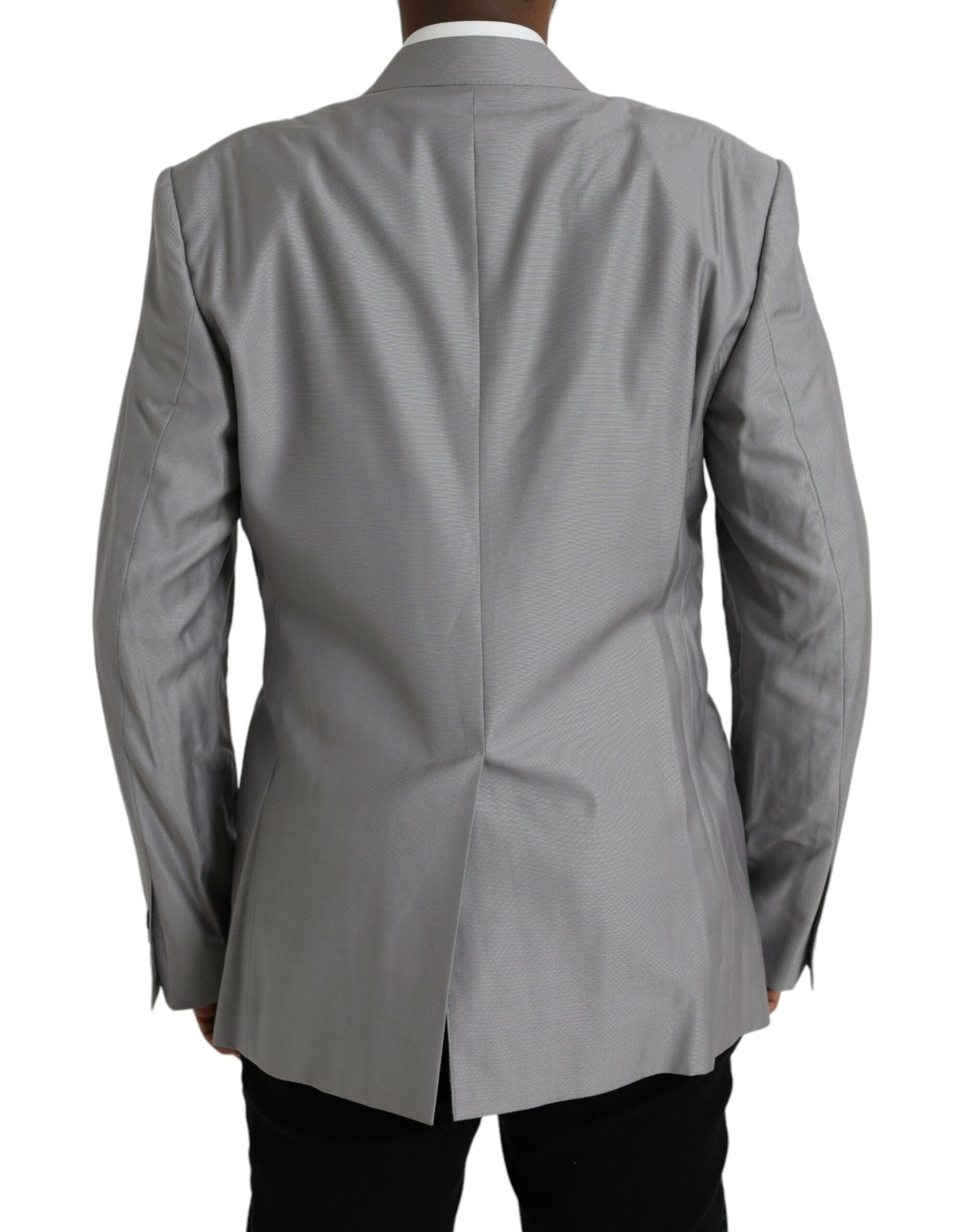 Blazer simple boutonnage en laine grise Dolce &amp; Gabbana