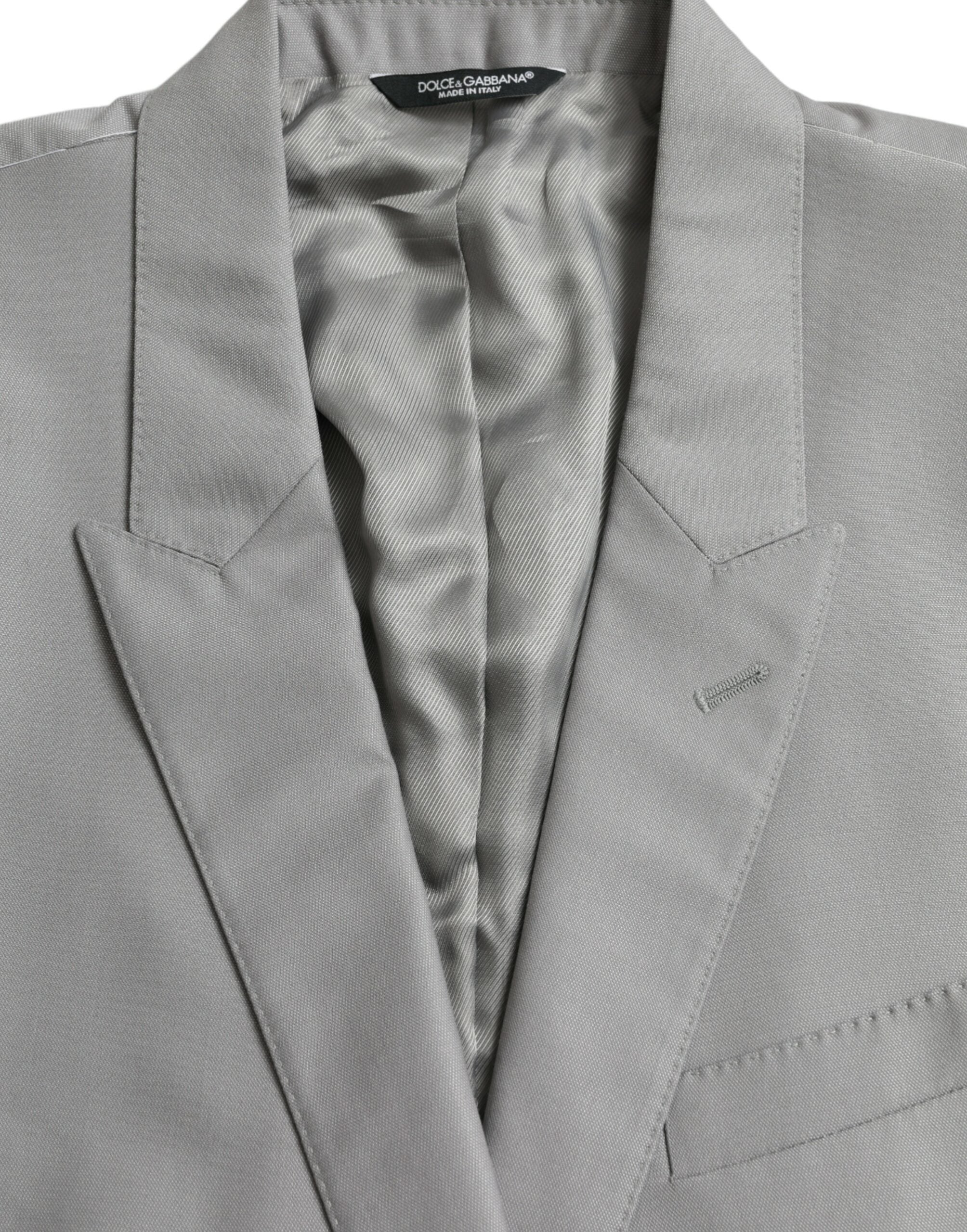 Blazer simple boutonnage en laine grise Dolce &amp; Gabbana