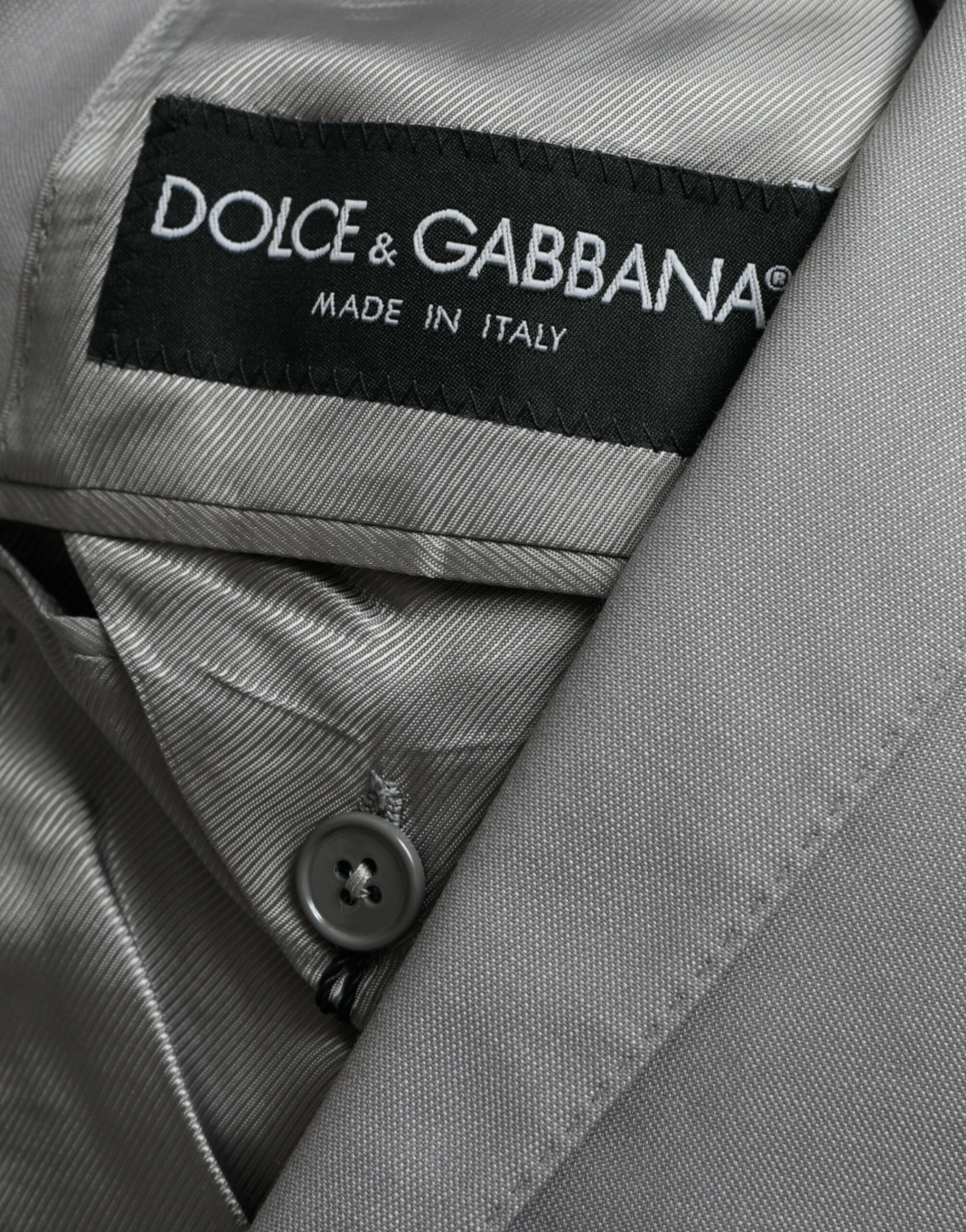 Blazer simple boutonnage en laine grise Dolce &amp; Gabbana
