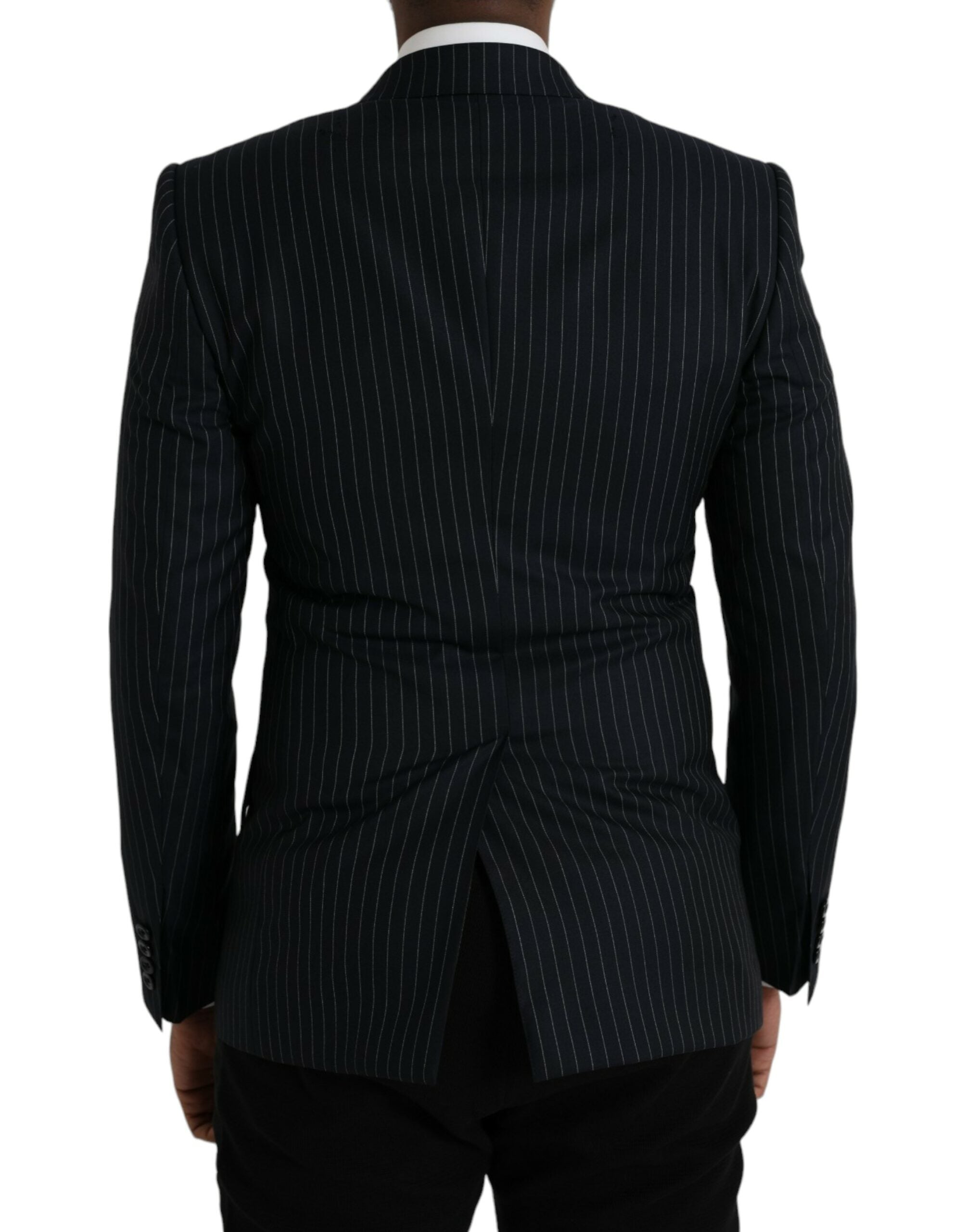 Blazer croisé Dolce &amp; Gabbana à rayures noires SICILIA