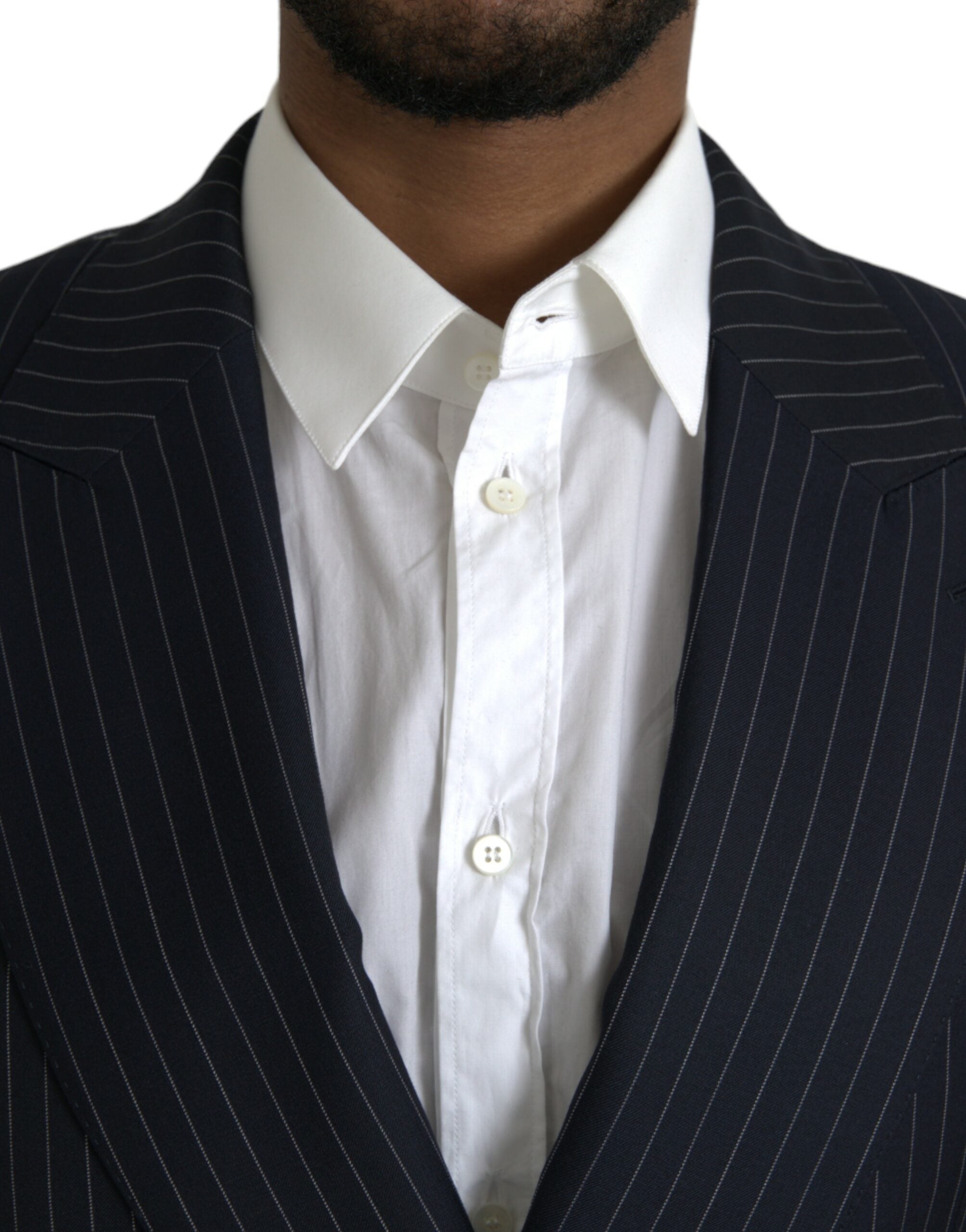 Blazer croisé Dolce &amp; Gabbana à rayures noires SICILIA