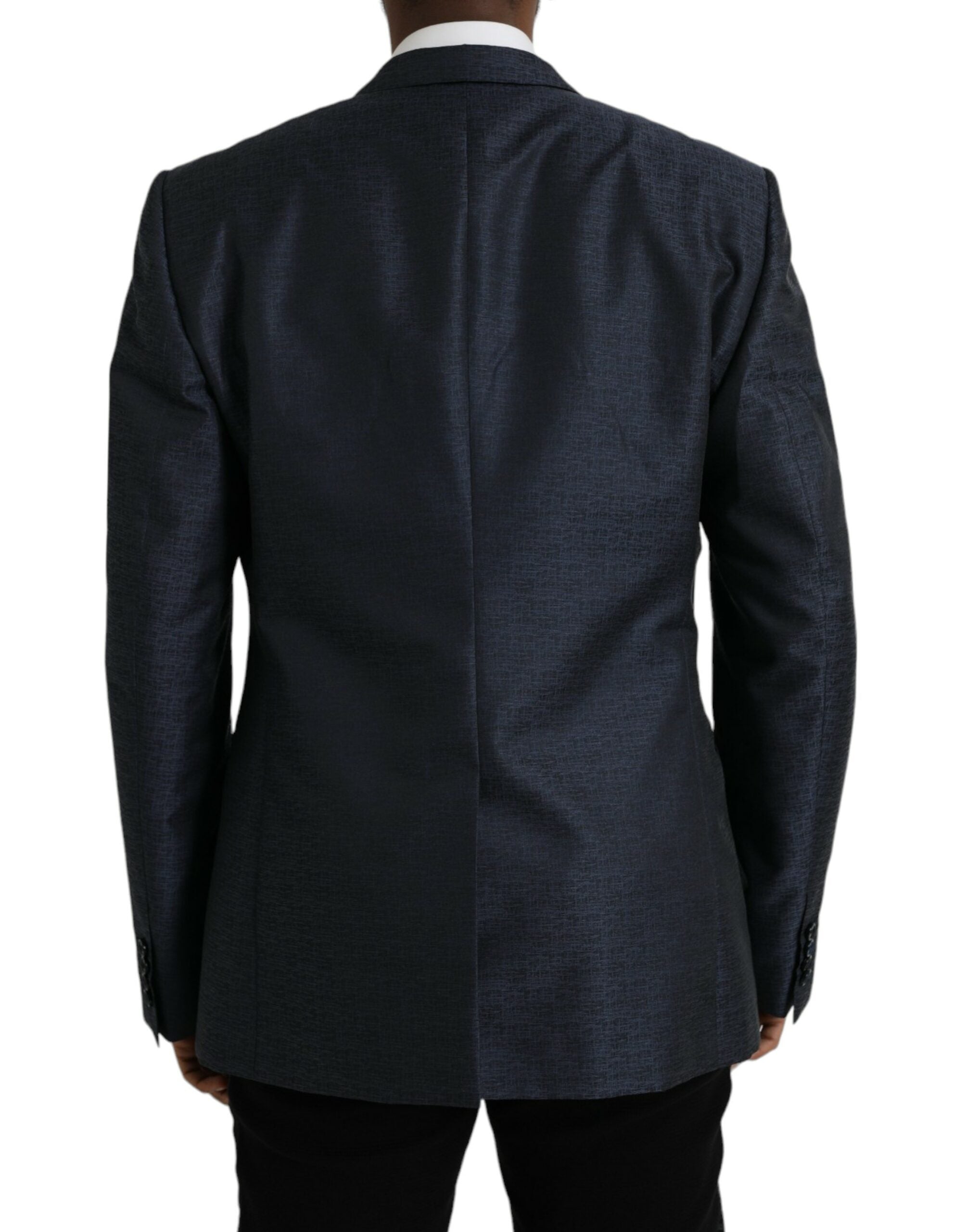 Blazer simple boutonnage en laine bleue Dolce &amp; Gabbana