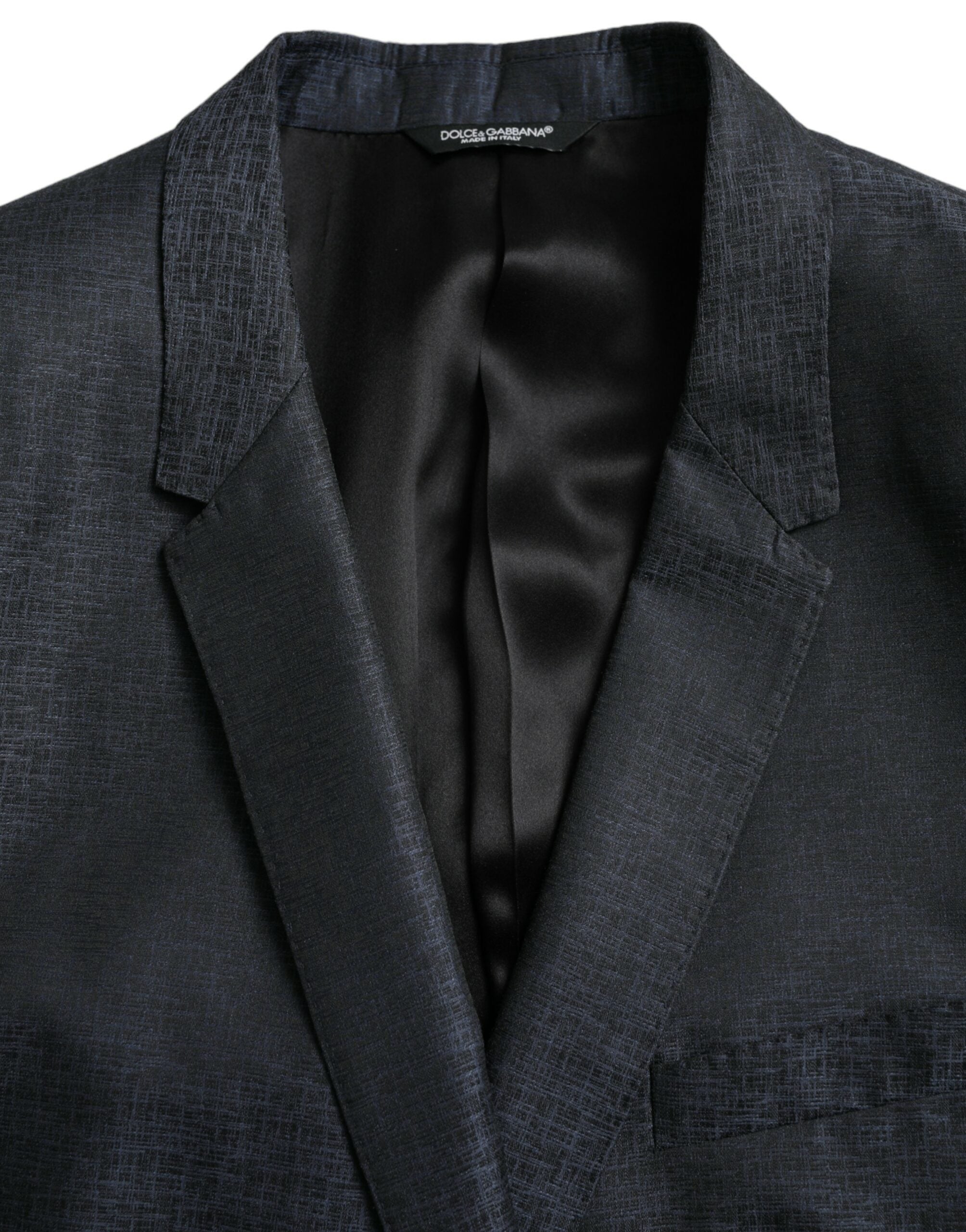 Blazer simple boutonnage en laine bleue Dolce &amp; Gabbana
