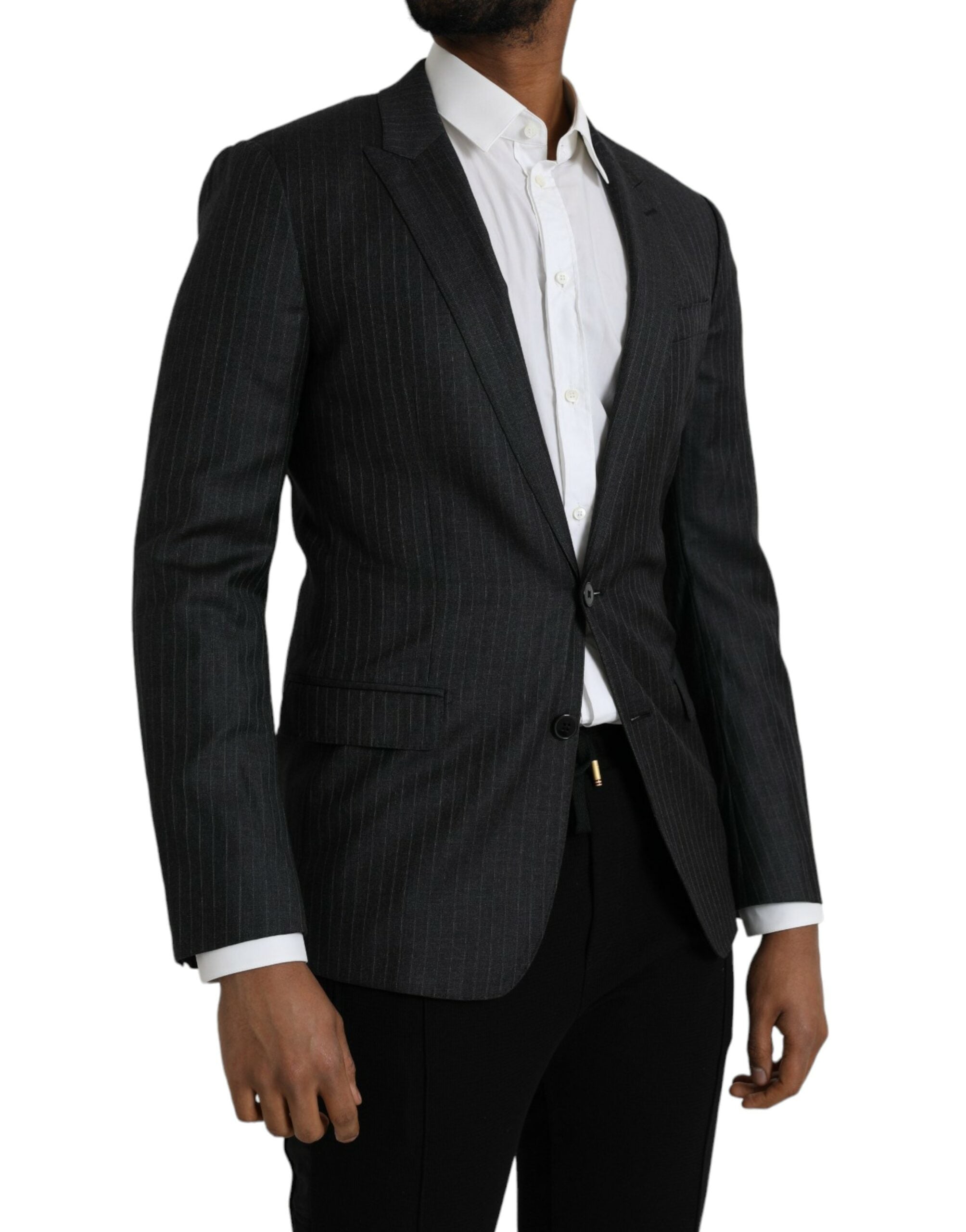Blazer simple boutonnage à rayures noires MARTINI de Dolce &amp; Gabbana
