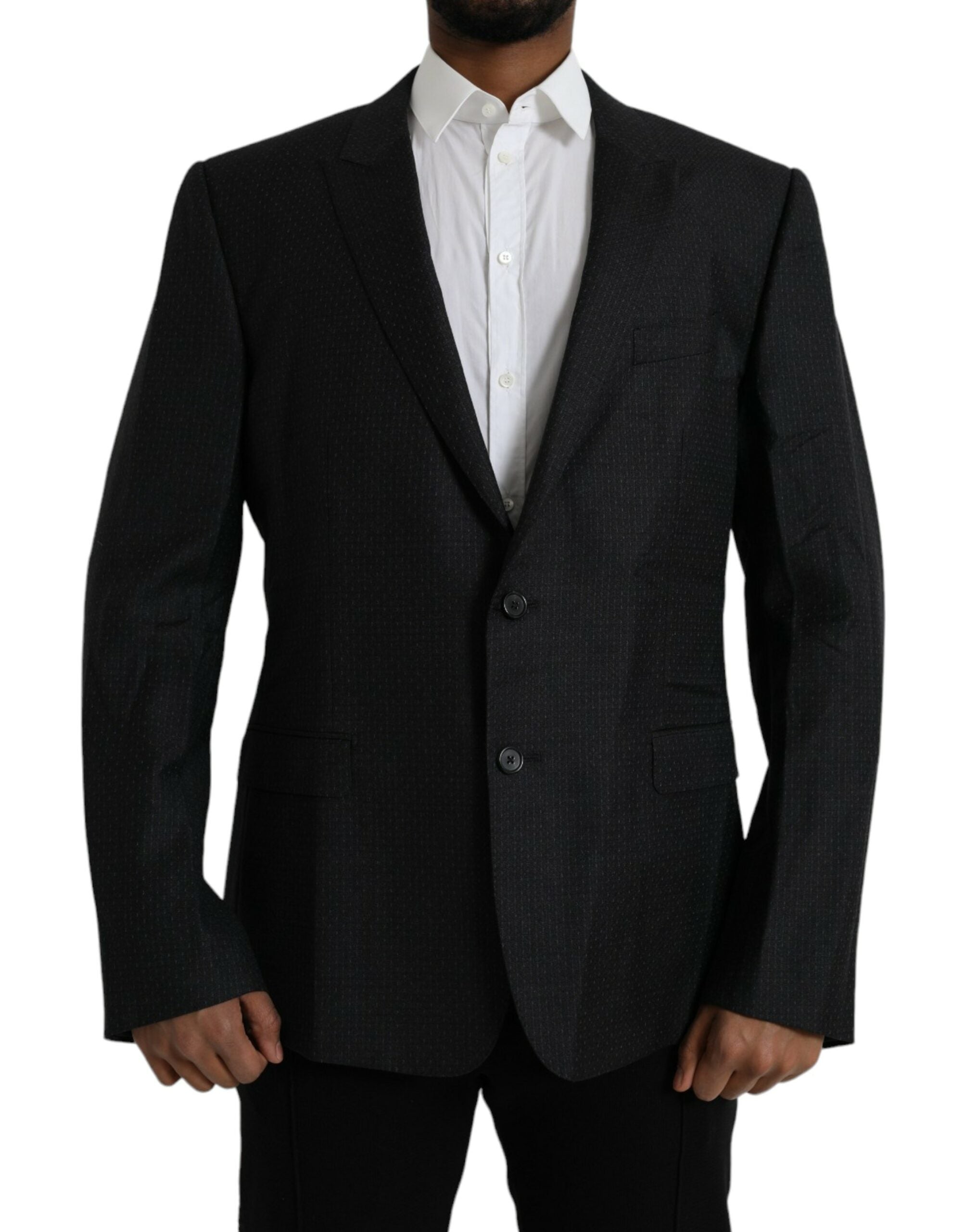 Blazer simple boutonnage en laine noire MARTINI de Dolce &amp; Gabbana