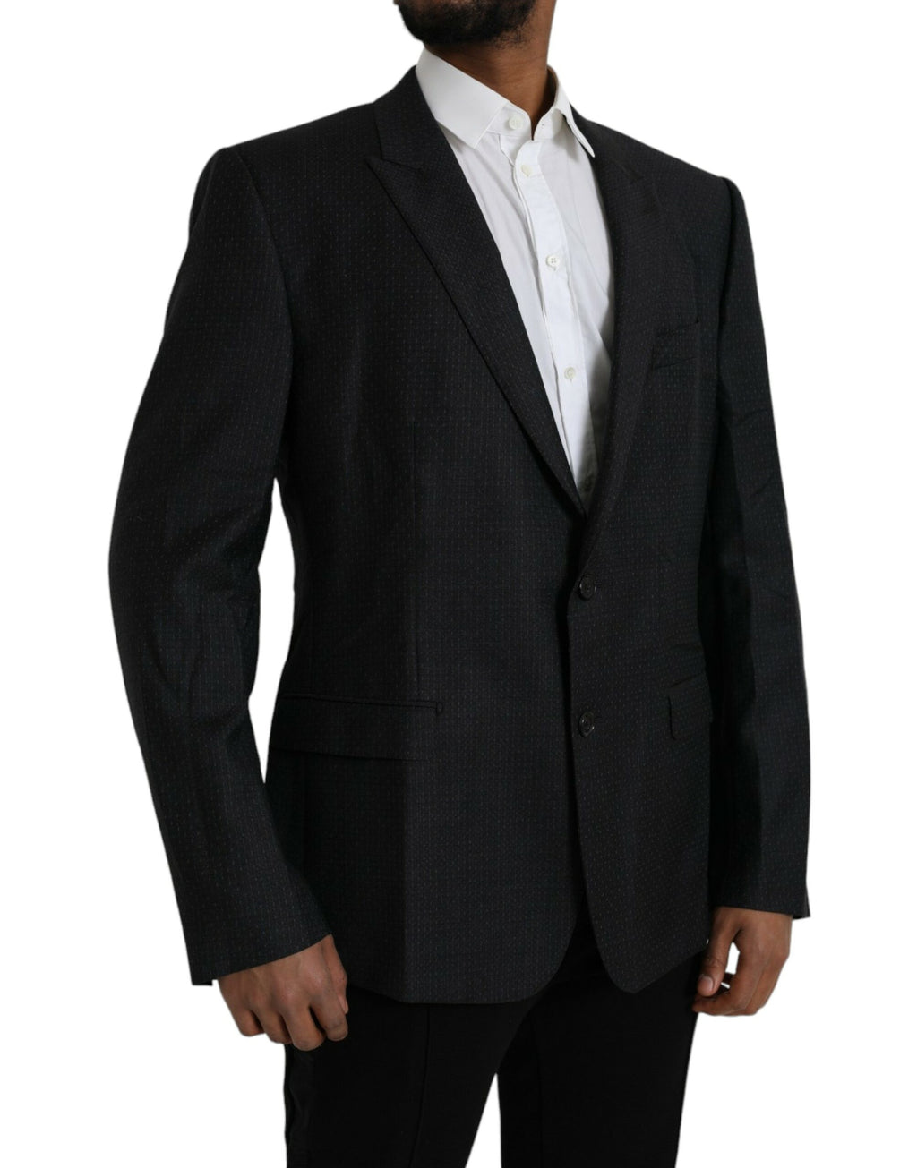 Blazer simple boutonnage en laine noire MARTINI de Dolce &amp; Gabbana