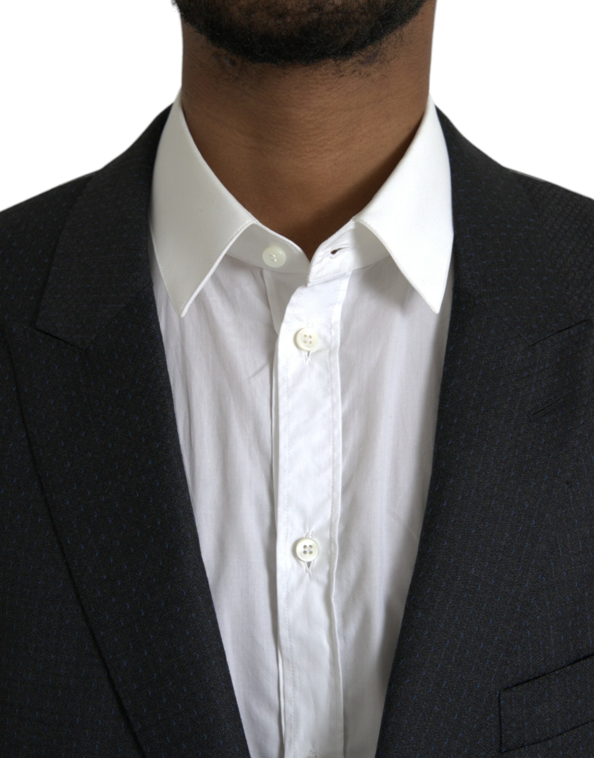 Blazer simple boutonnage en laine noire MARTINI de Dolce &amp; Gabbana