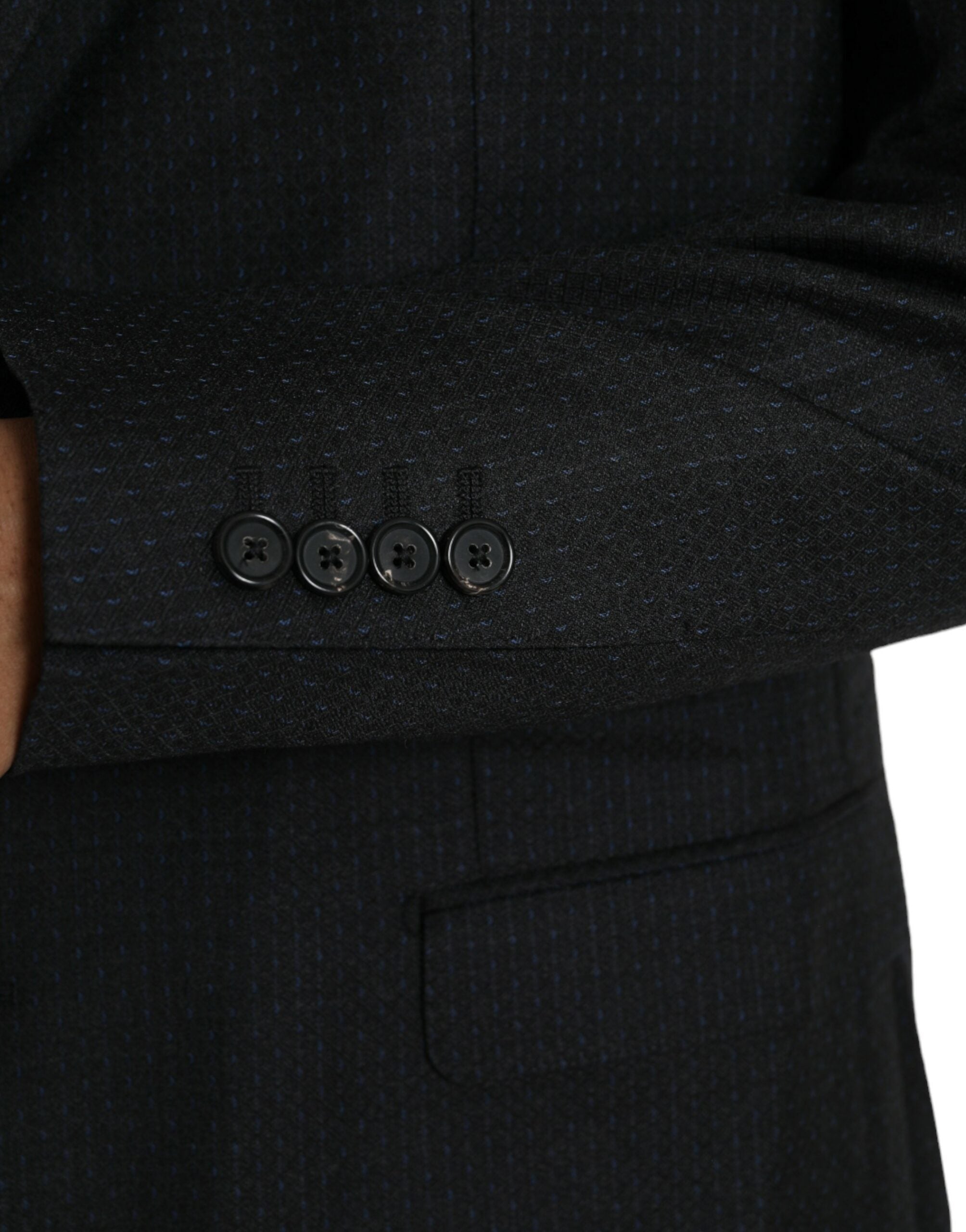 Blazer simple boutonnage en laine noire MARTINI de Dolce &amp; Gabbana