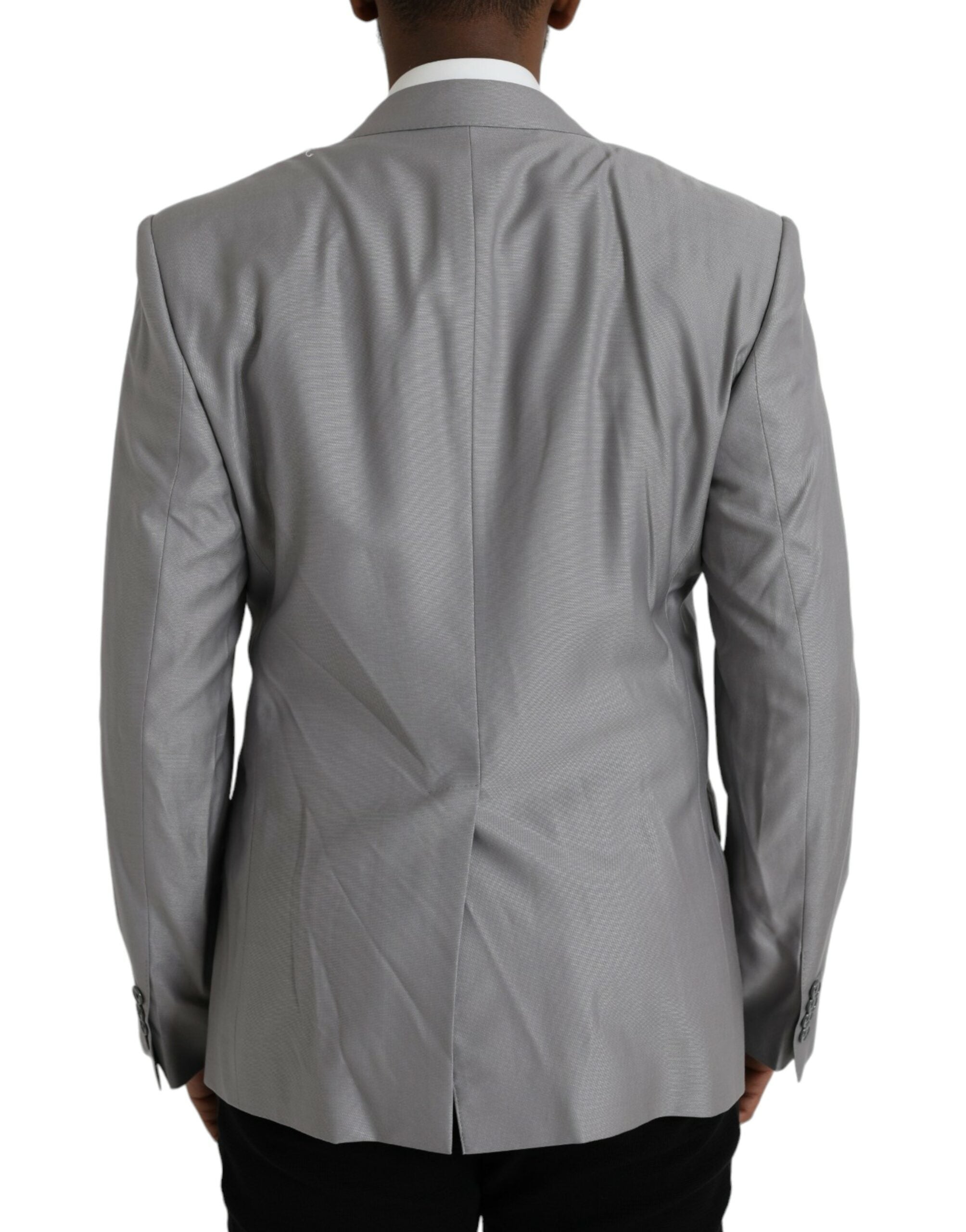 Blazer simple boutonnage en laine grise Dolce &amp; Gabbana