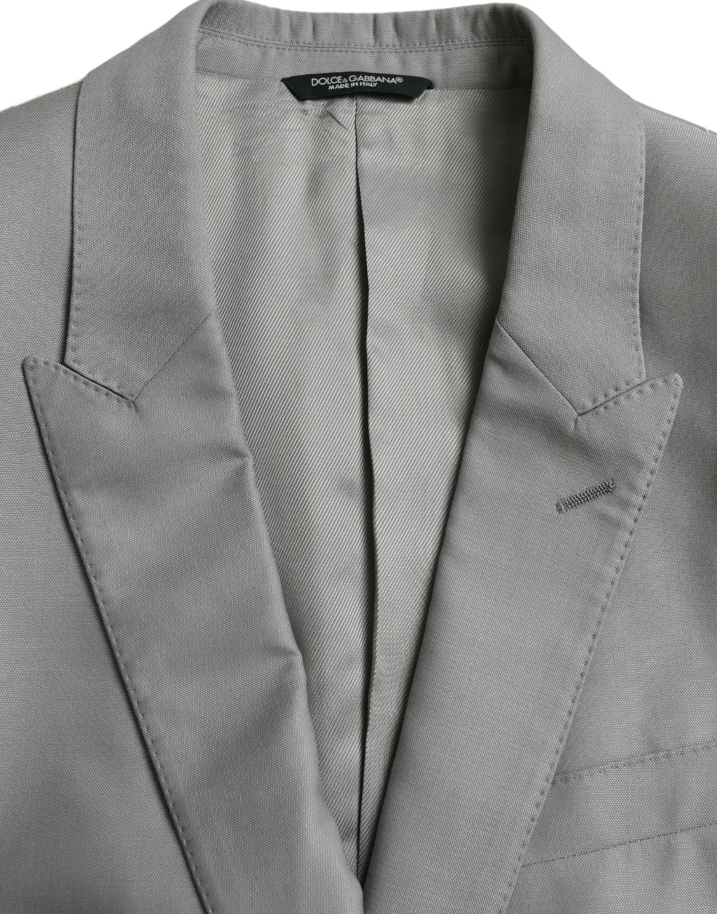Blazer simple boutonnage en laine grise Dolce &amp; Gabbana