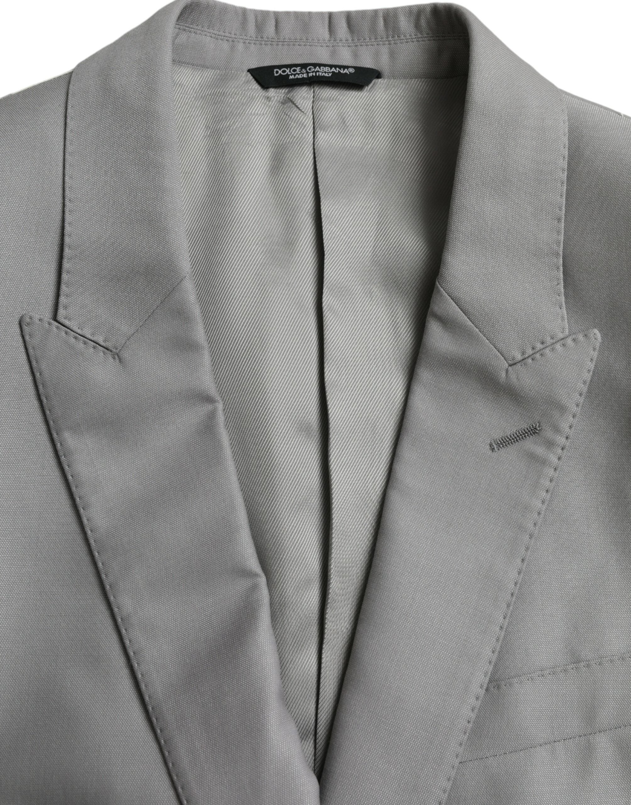 Blazer simple boutonnage en laine grise Dolce &amp; Gabbana