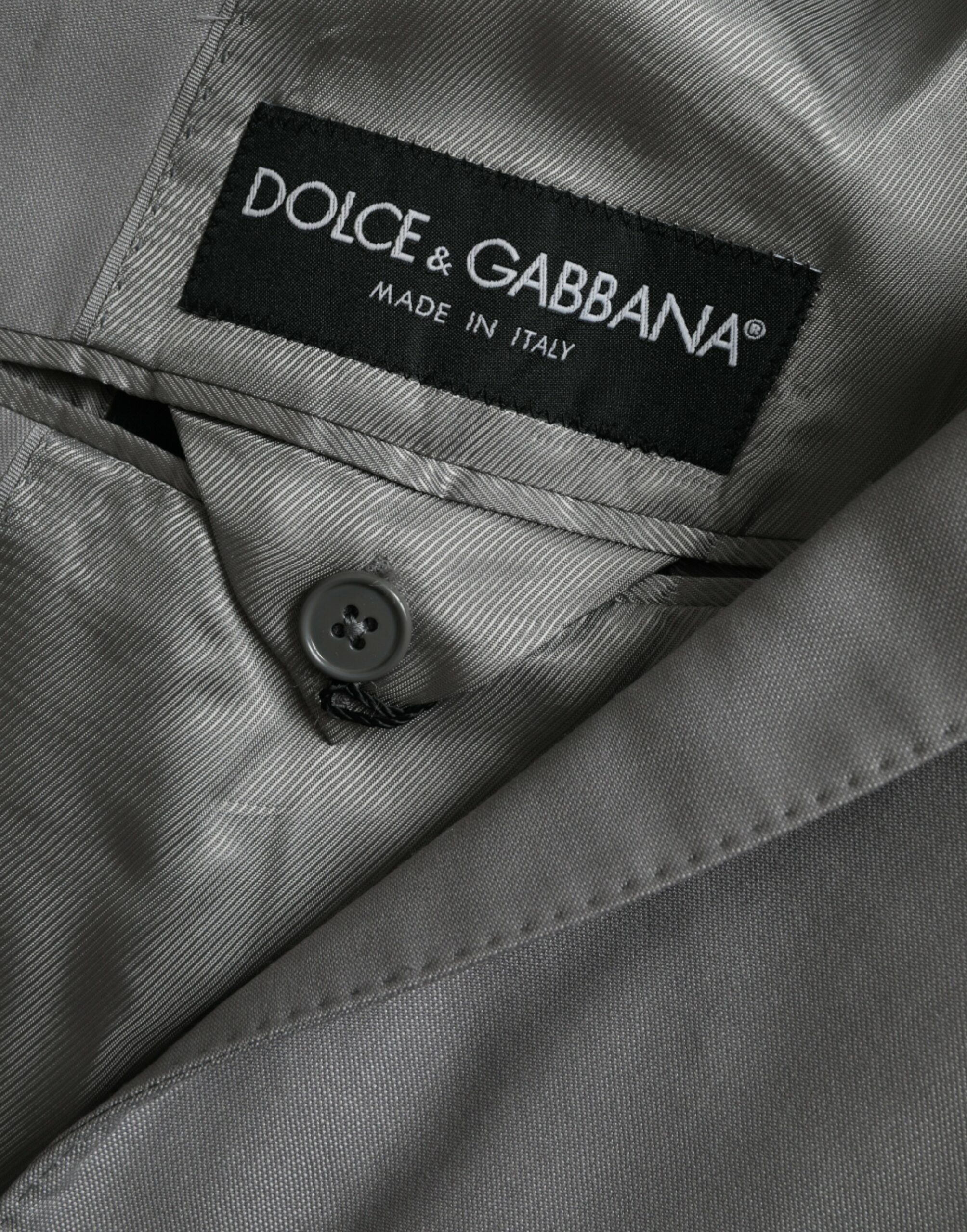 Blazer simple boutonnage en laine grise Dolce &amp; Gabbana