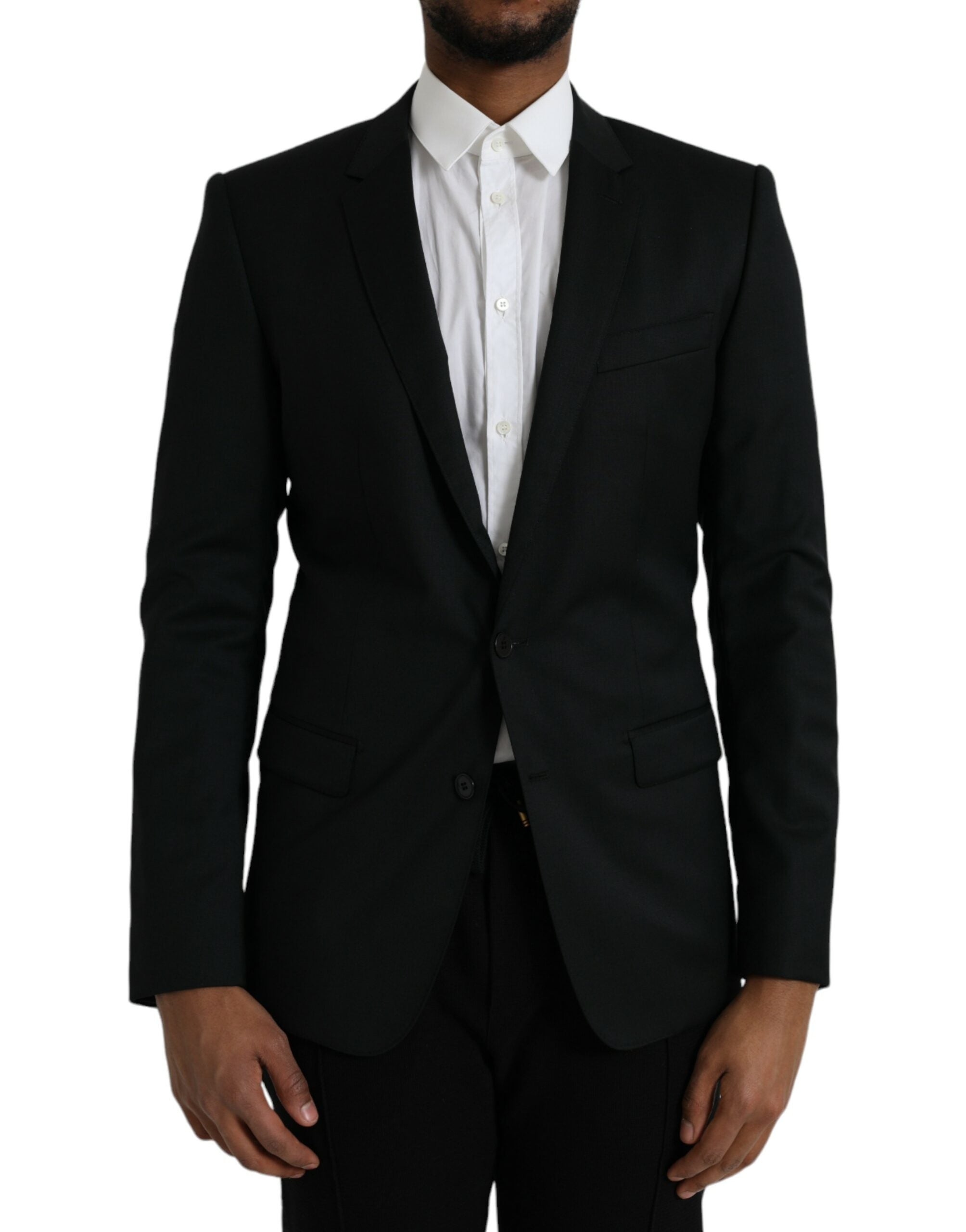 Blazer simple boutonnage en laine noire MARTINI de Dolce &amp; Gabbana