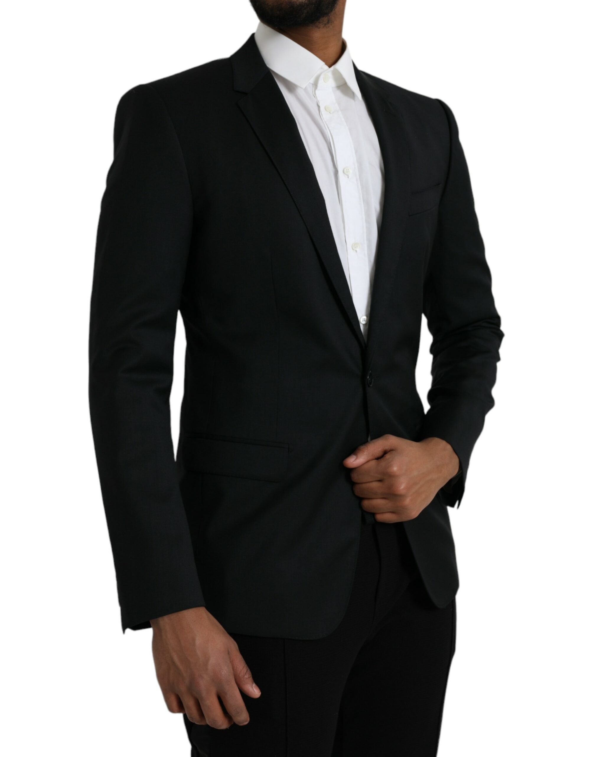 Blazer simple boutonnage en laine noire MARTINI de Dolce &amp; Gabbana