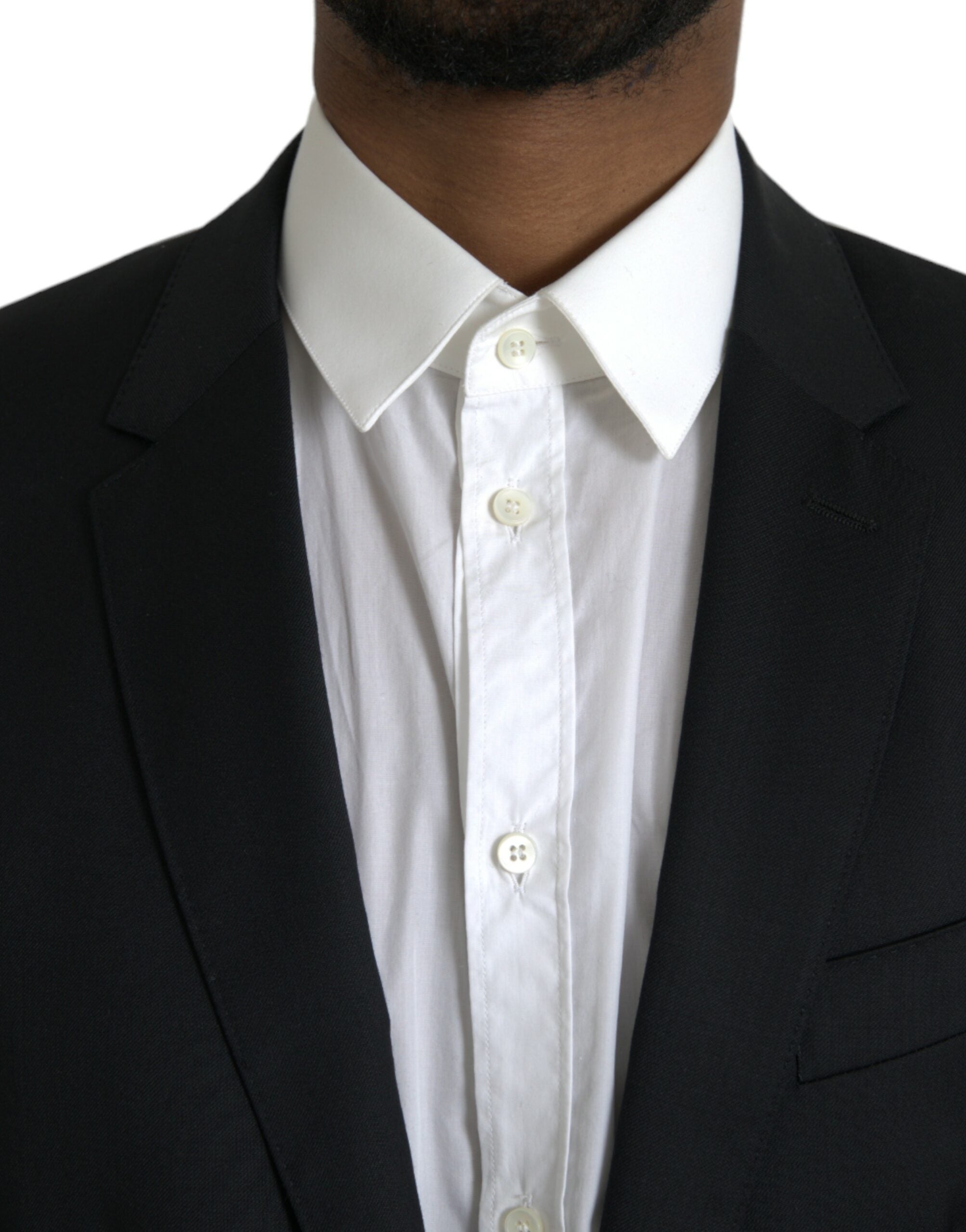 Blazer simple boutonnage en laine noire MARTINI de Dolce &amp; Gabbana
