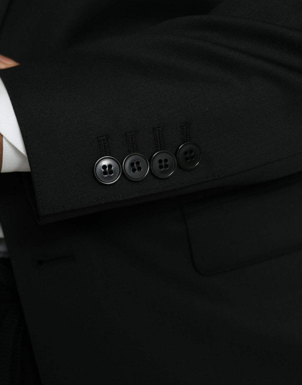 Blazer simple boutonnage en laine noire MARTINI de Dolce &amp; Gabbana