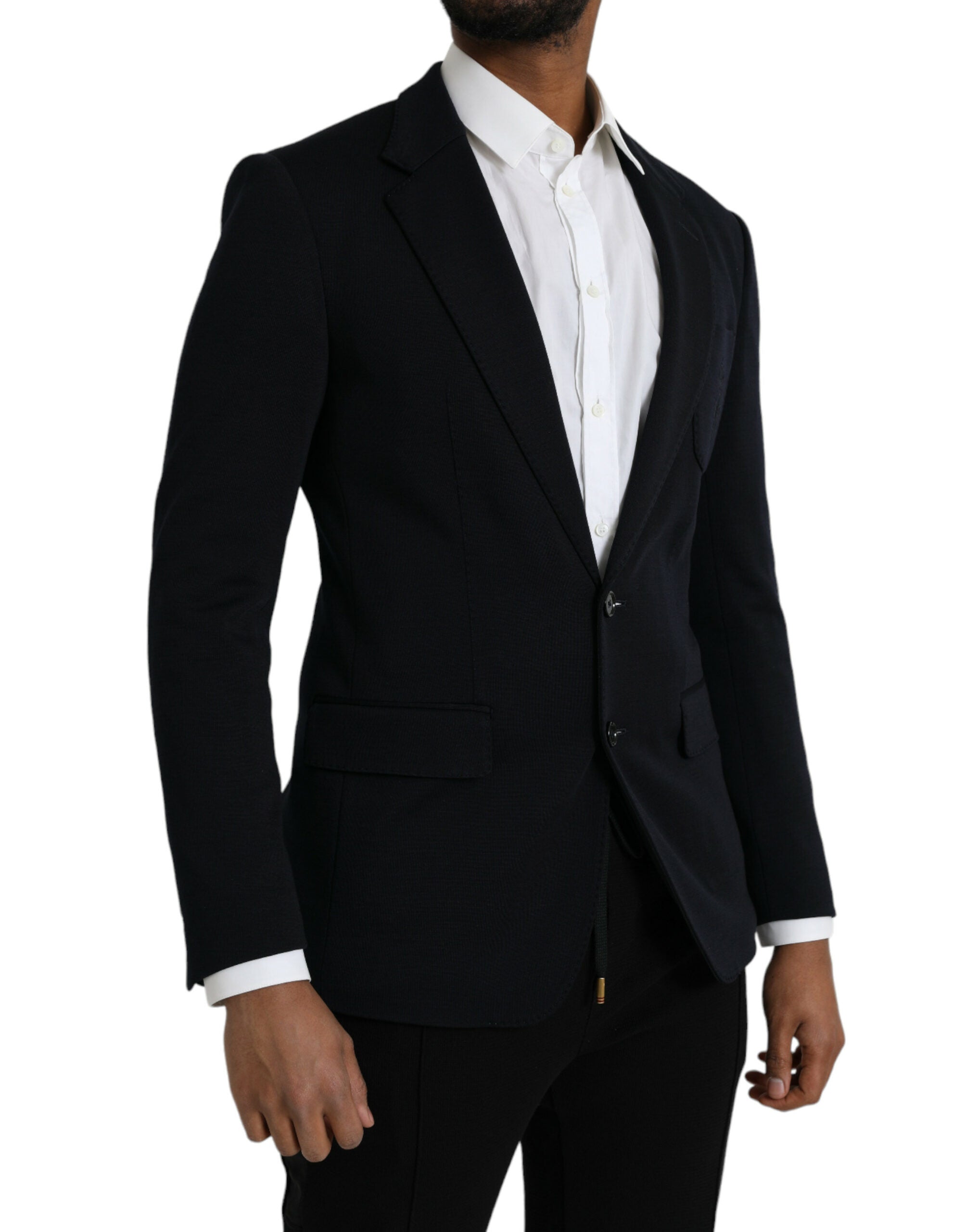 Blazer simple boutonnage en laine noire Dolce &amp; Gabbana